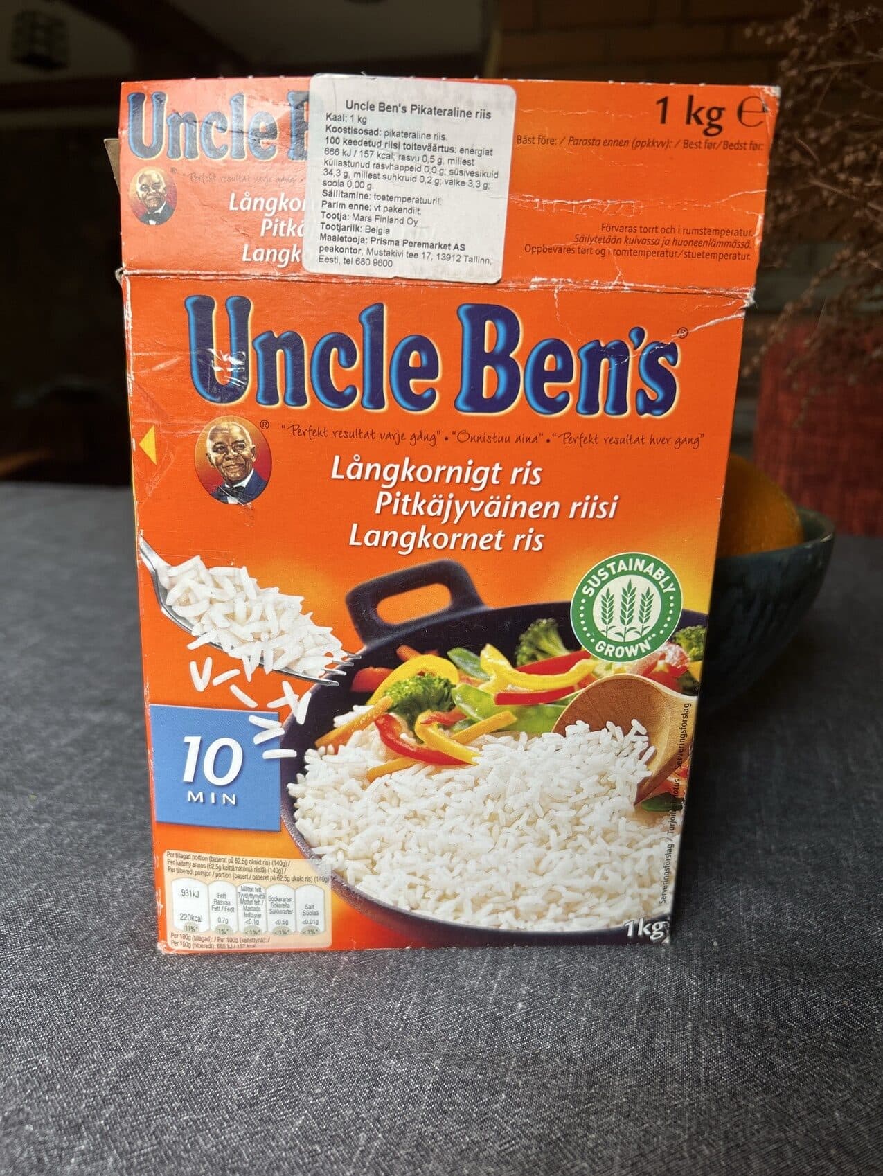 Uncle Ben's Pitkäjyväinen riisi packshot