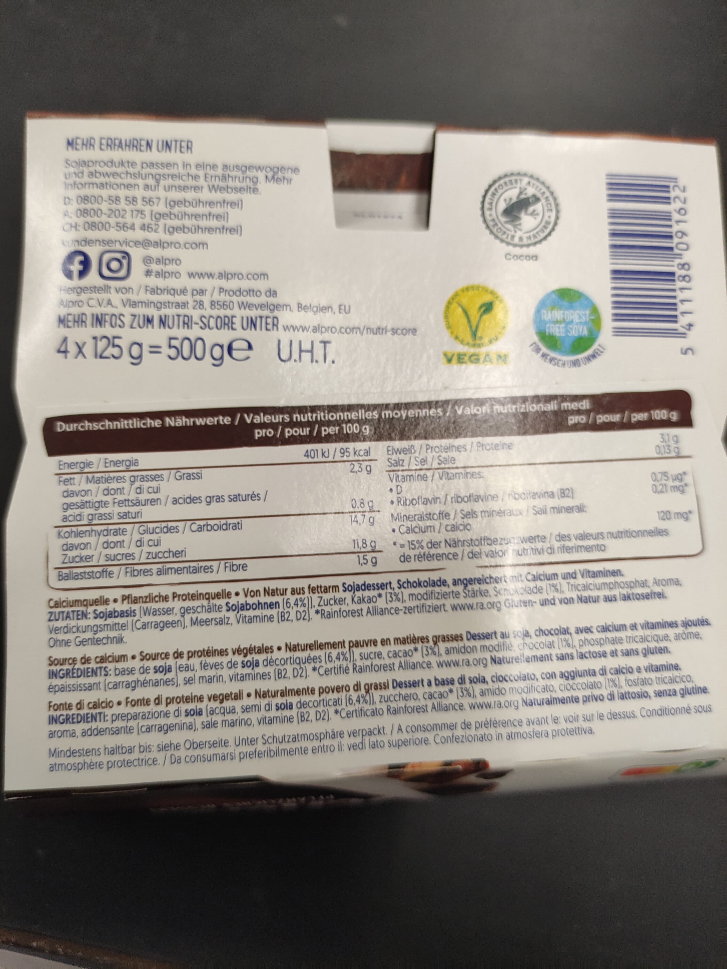 alpro Dessert Dark Chocolate packshot