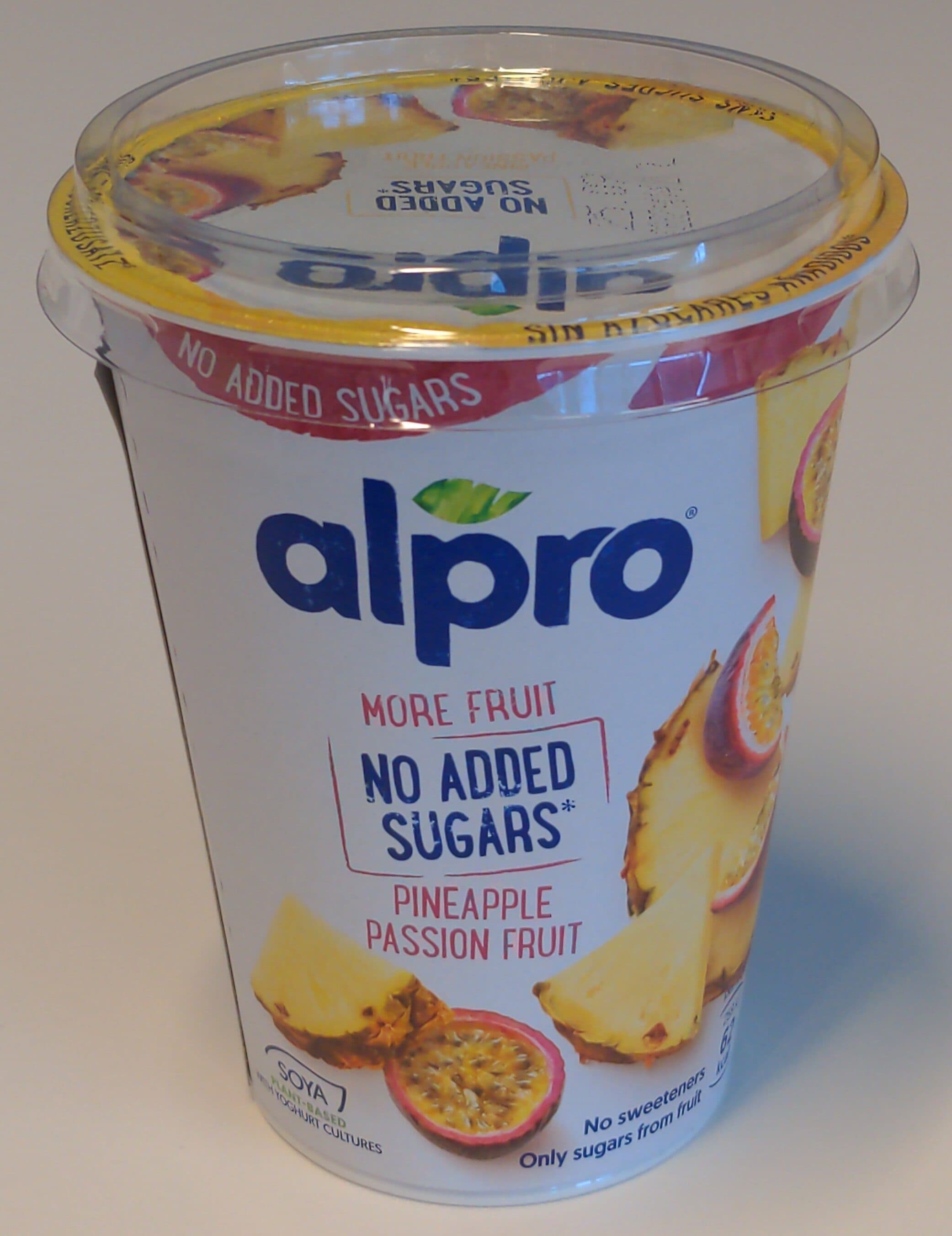 alpro Alpro Soja-Joghurtalternative Ananas Passionsfrucht ohne Zuckerzusatz, 400g, gekühlt, vegan packshot