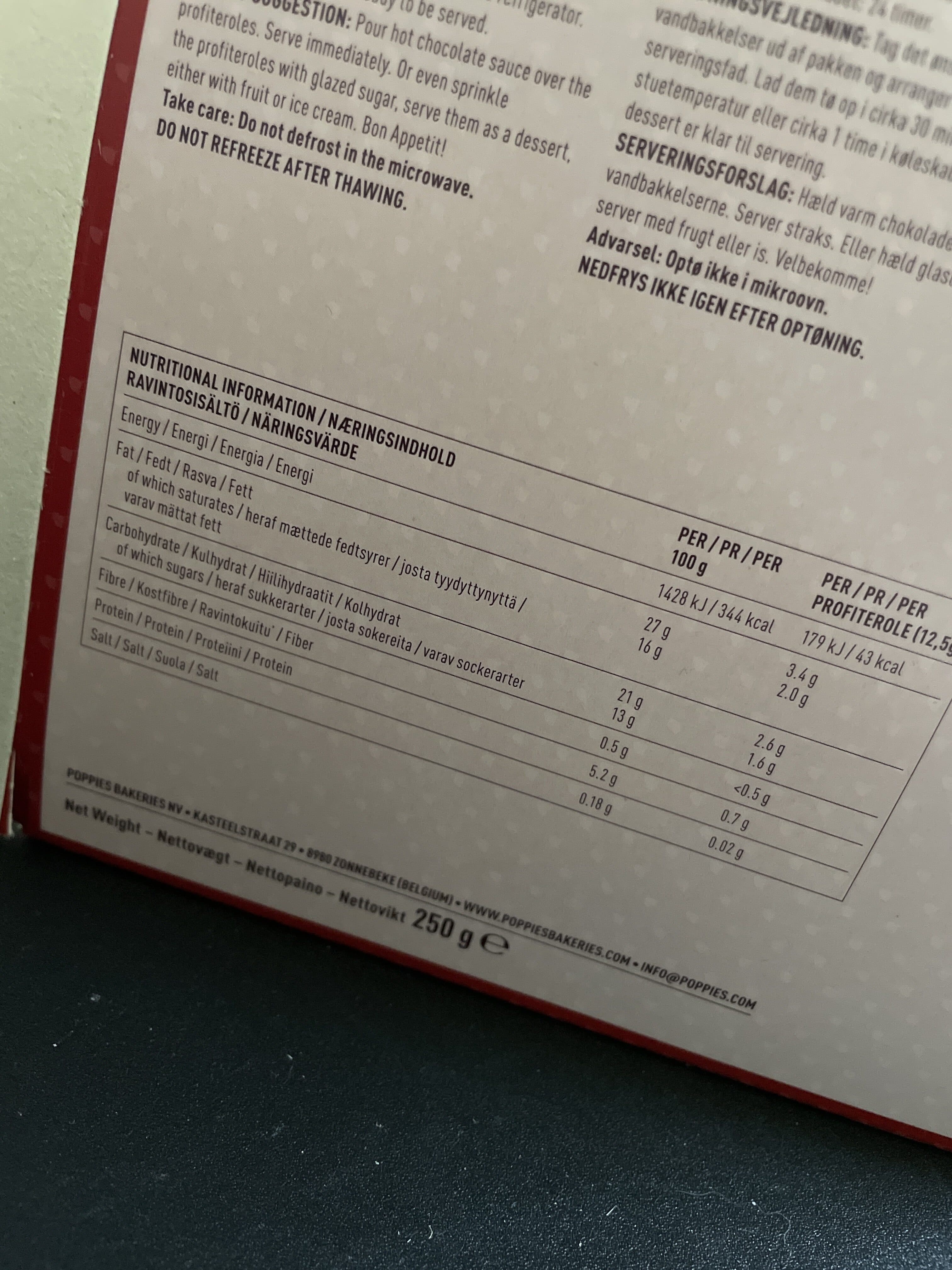 Master Baker Popelier Profiteroles packshot