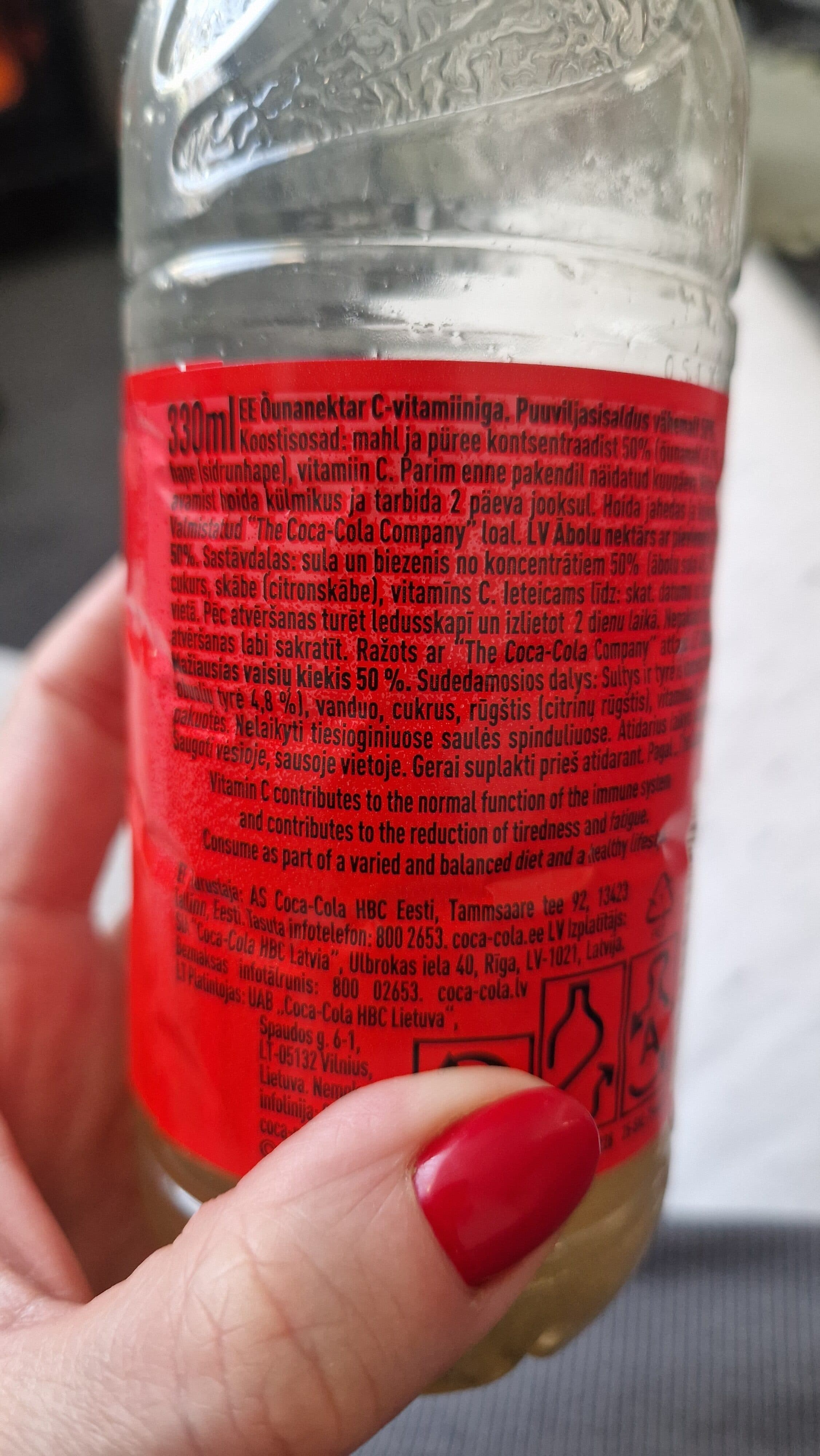 Open Food Facts Obuolių nektaras su vitaminu C packshot