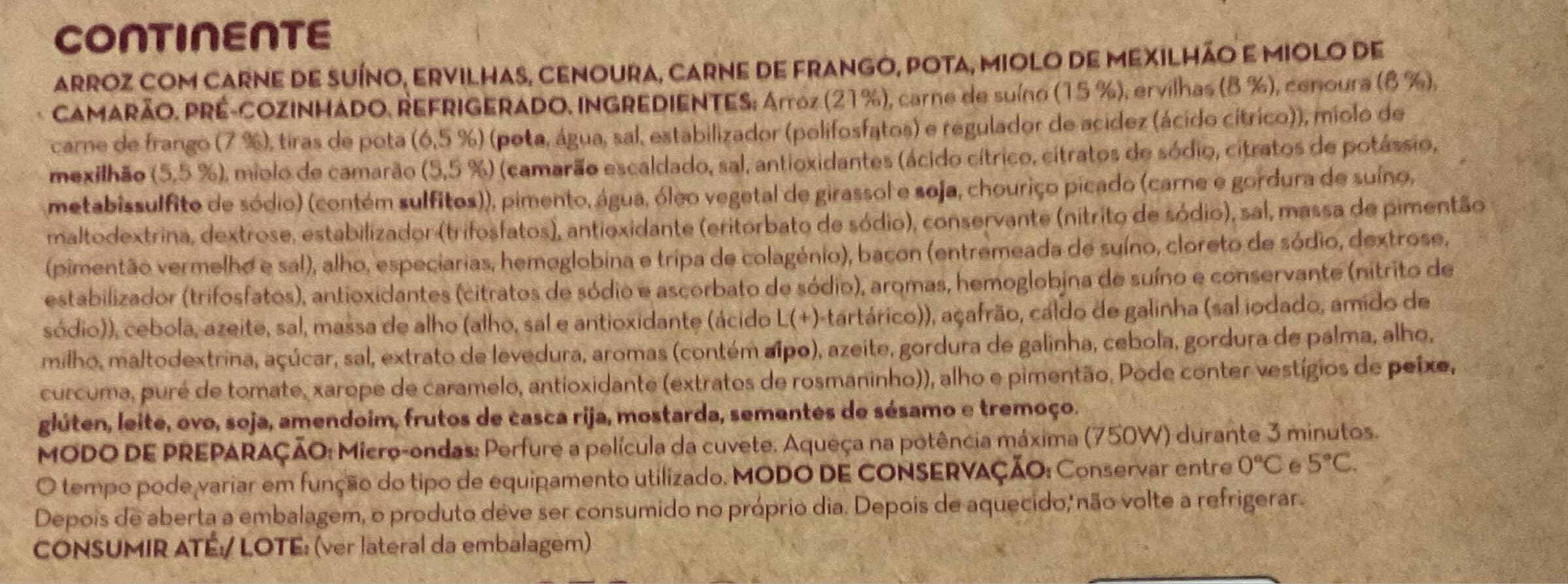Continente Paelha à Valenciana packshot