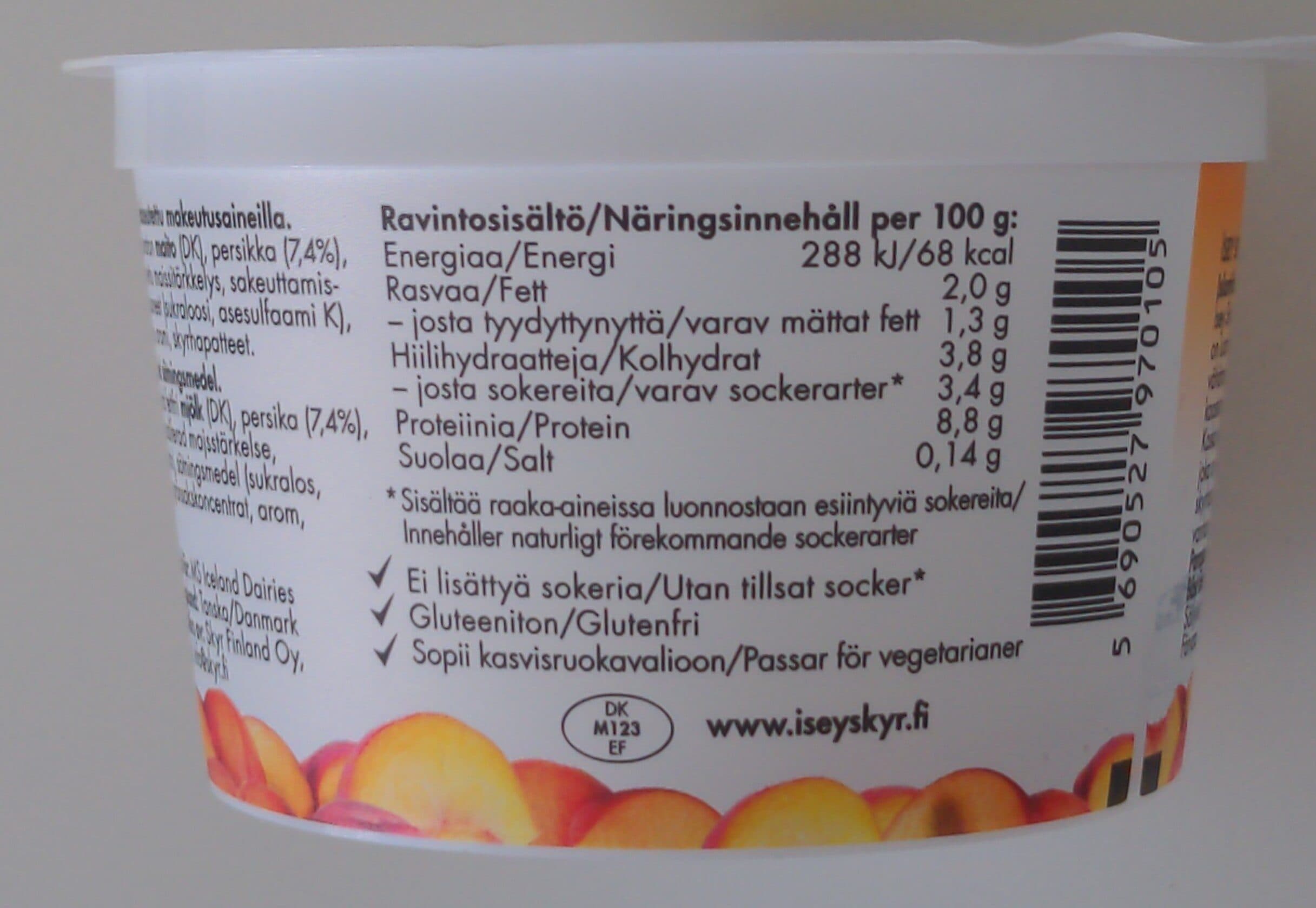 isey Kerros Skyr Persikka packshot