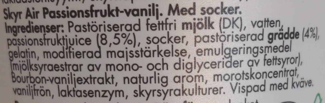 Isey Skyr Air Passionhedelmä-vanilja packshot