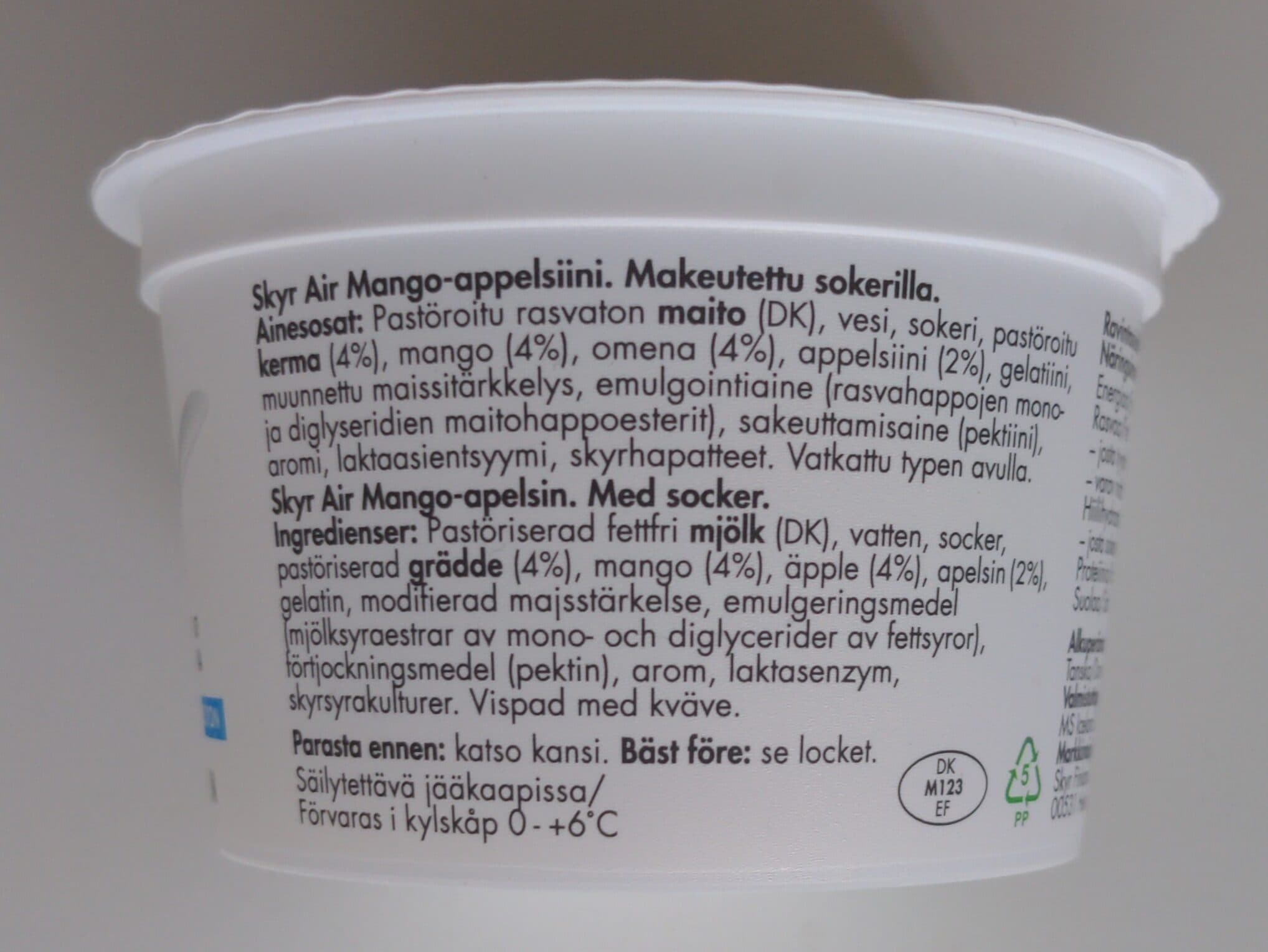 Isey Skyr Air Mango-orange packshot