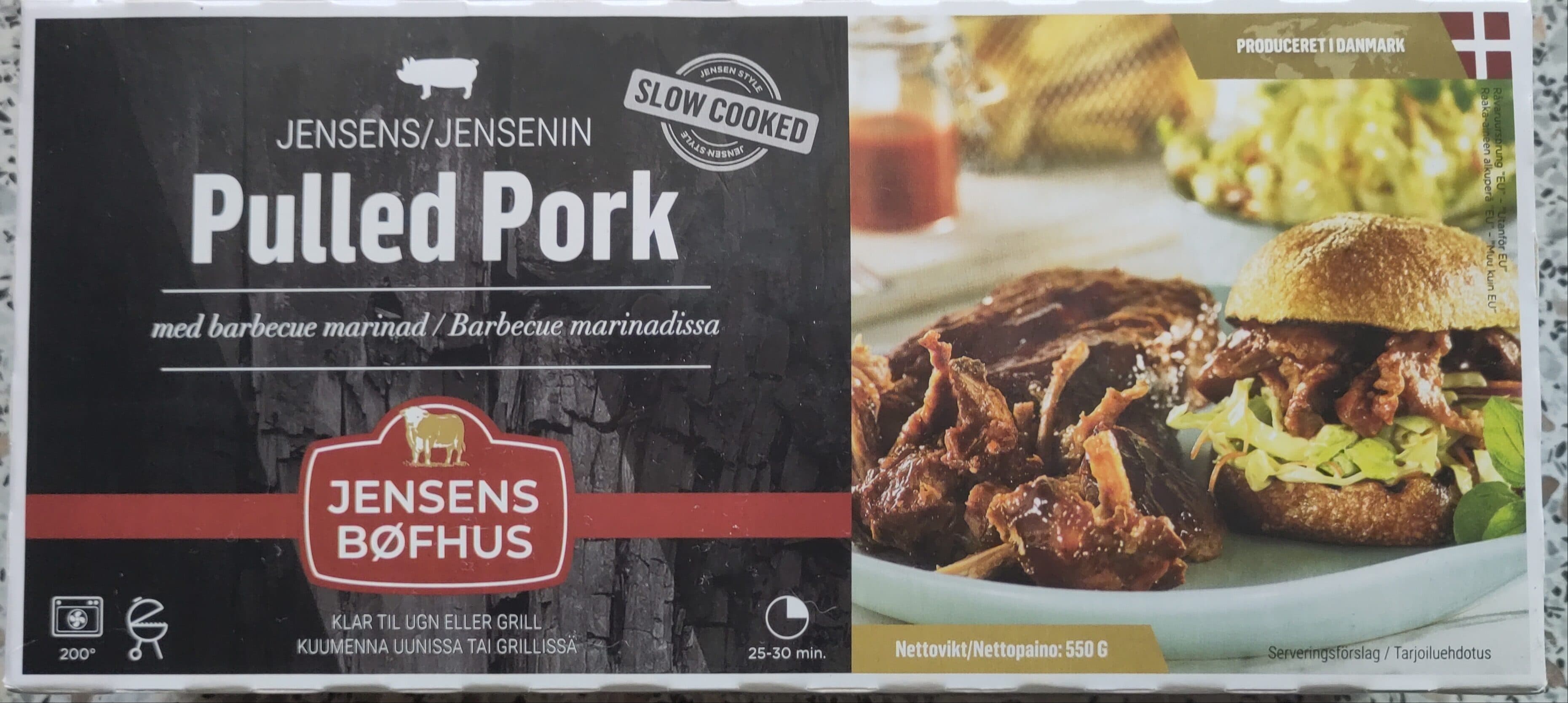 Jensenin Pulled Pork Barbecue marinadissa packshot