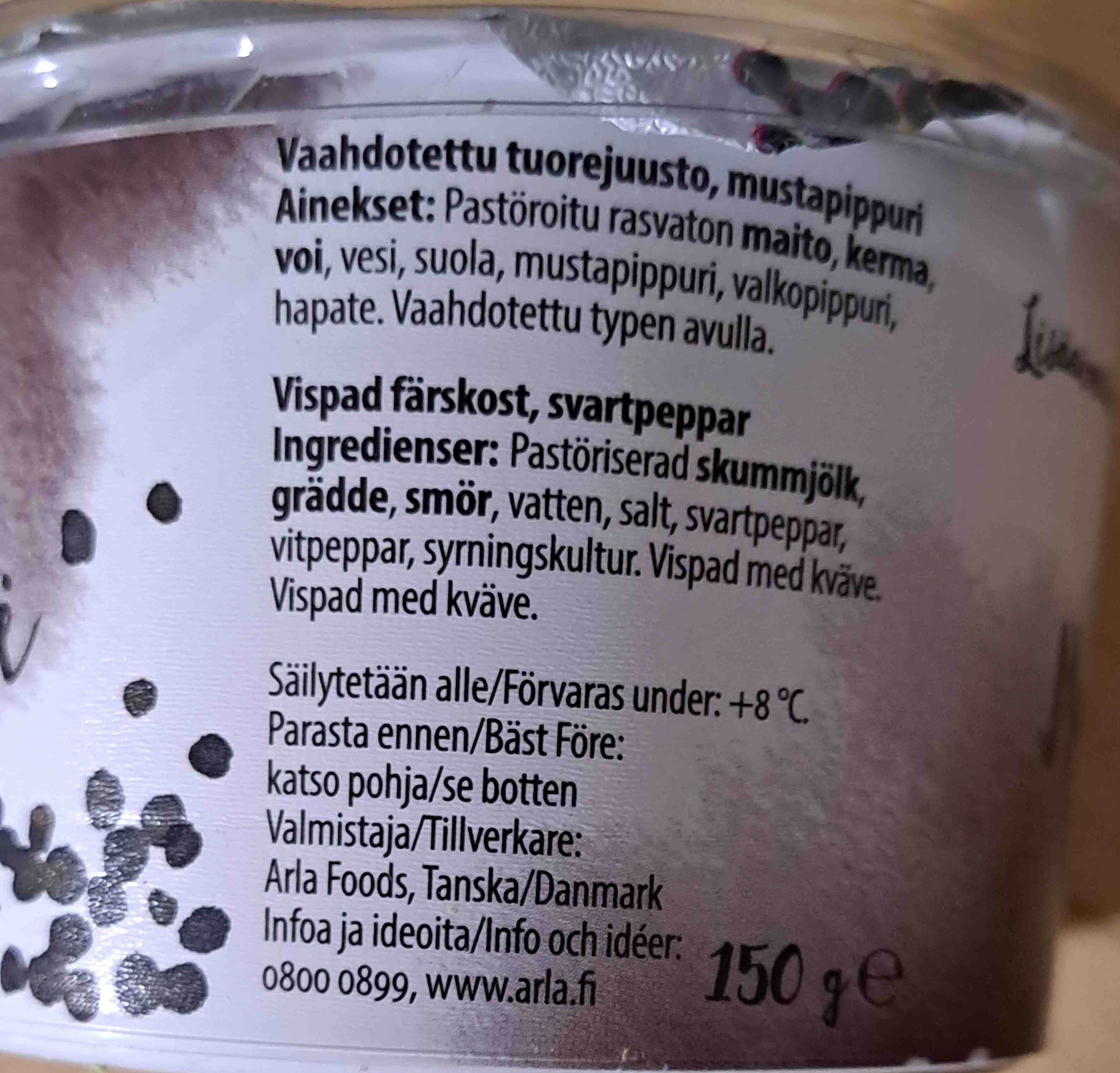 Arla Lemmpi mustapippuri kuohkea tuorejustoo packshot