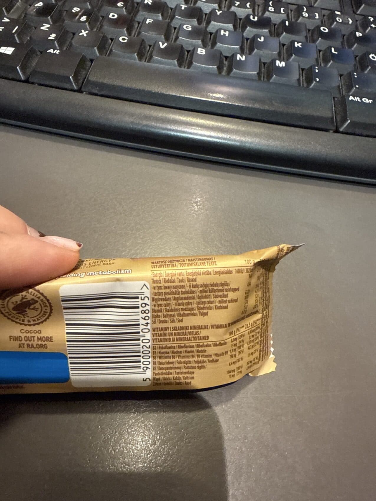 fitness barretta cappuccino packshot