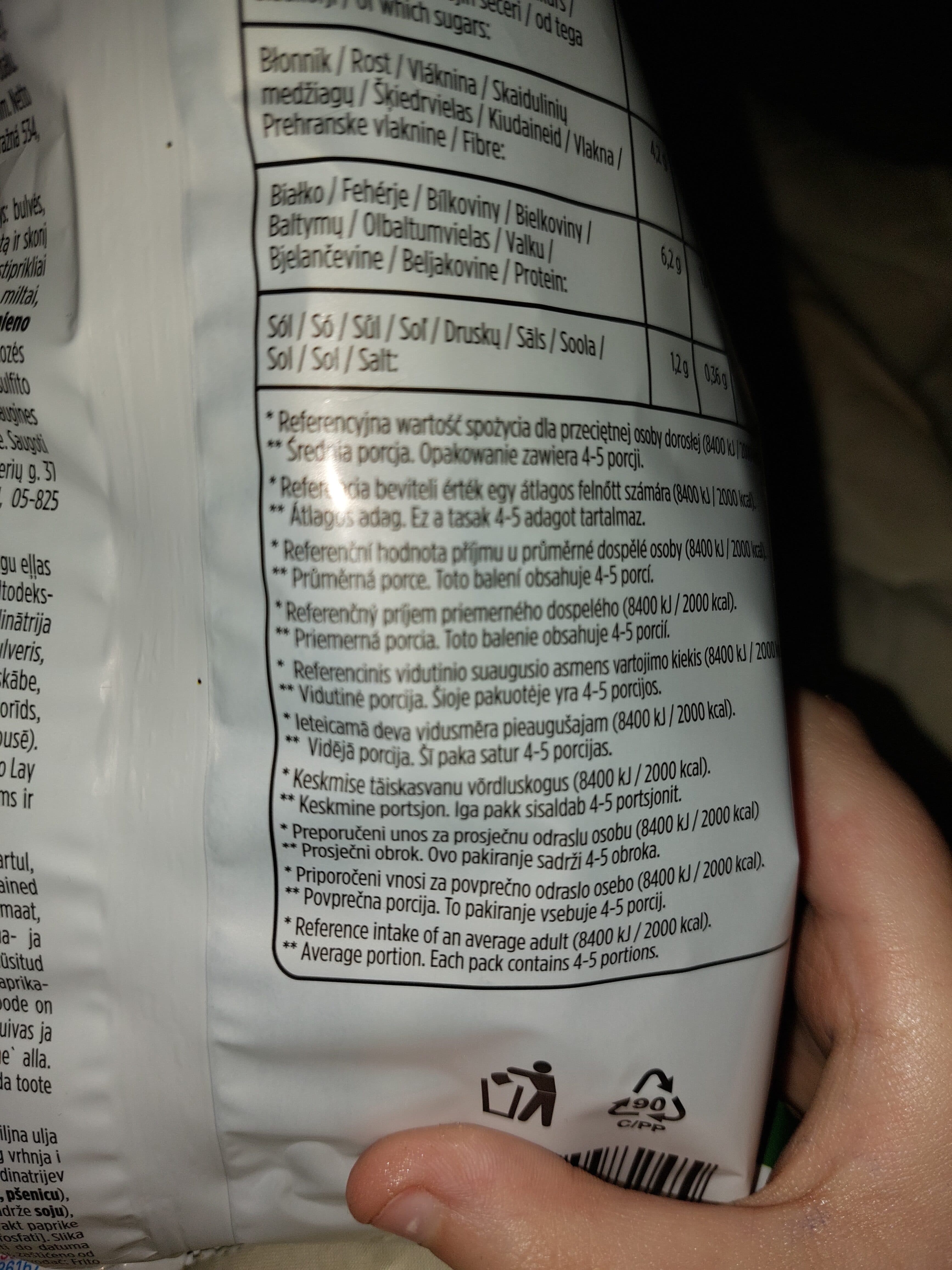 Lay's Potato chips packshot