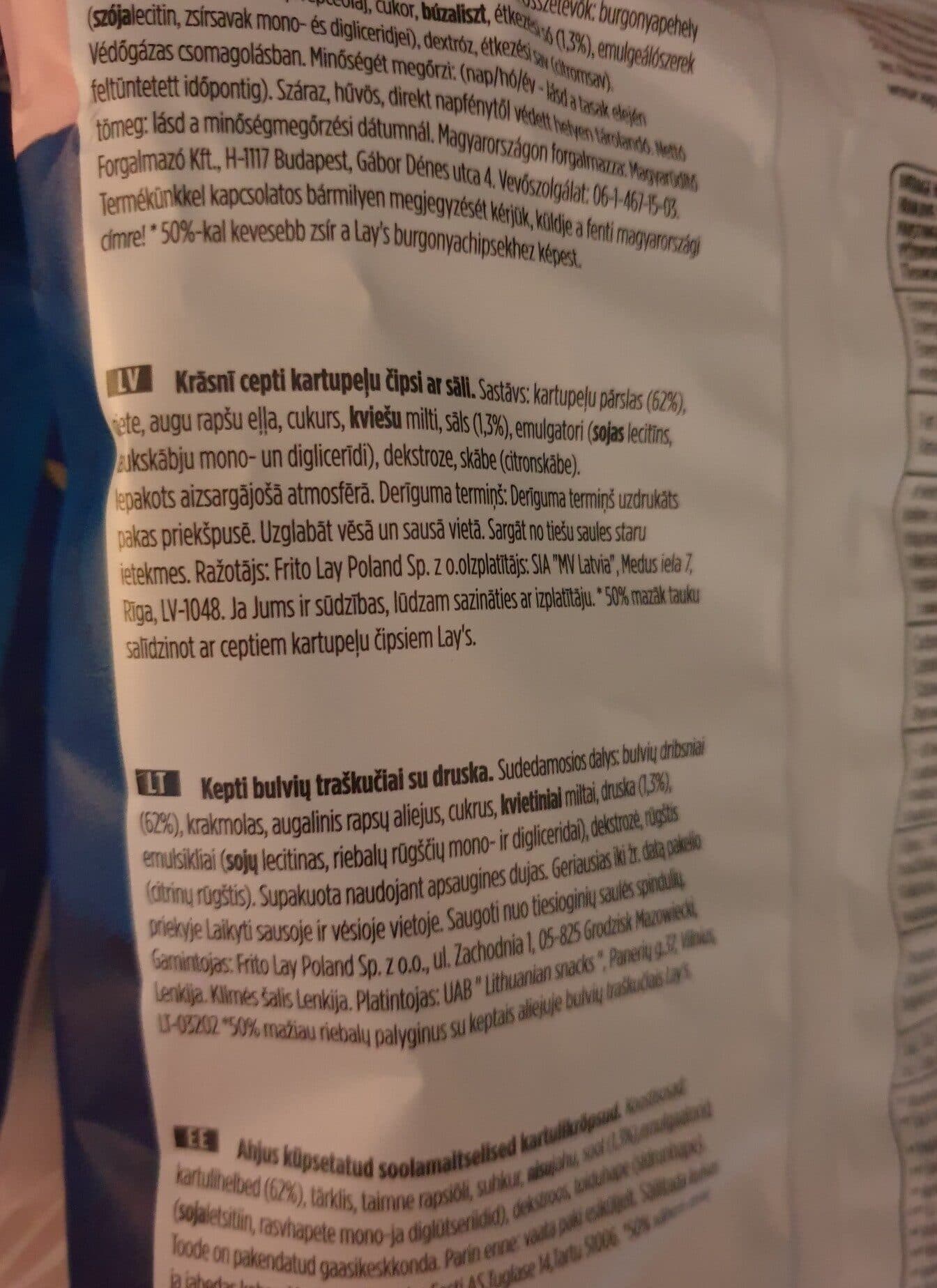 Lay's Oven baked salted packshot