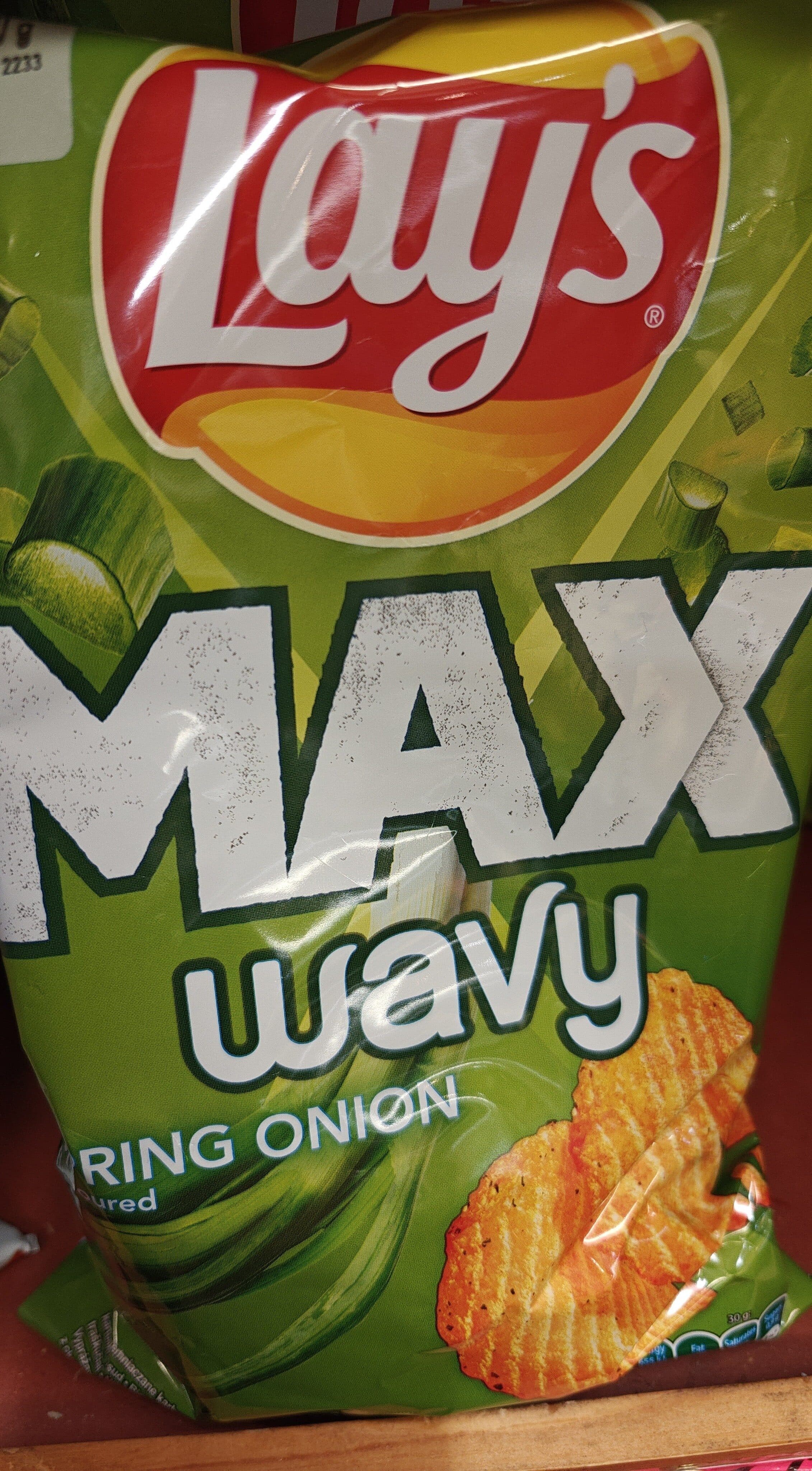 Lay's Max Wavy Spring Onion Chips packshot