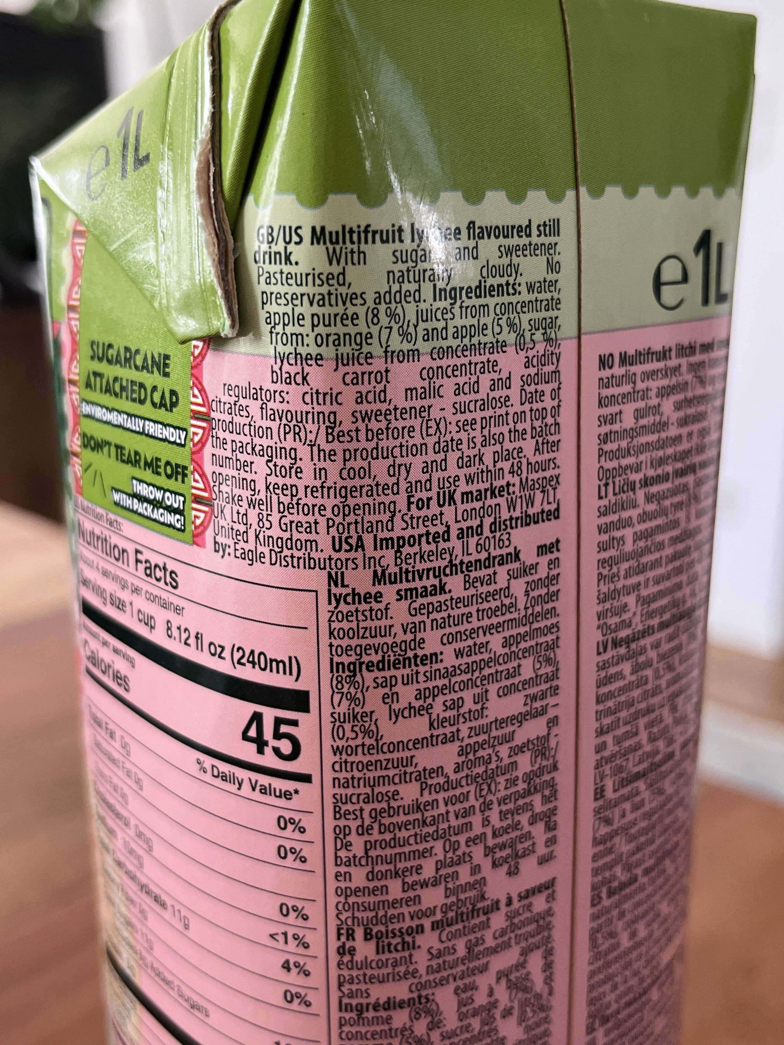 Tymbark Tymbark Lychee packshot