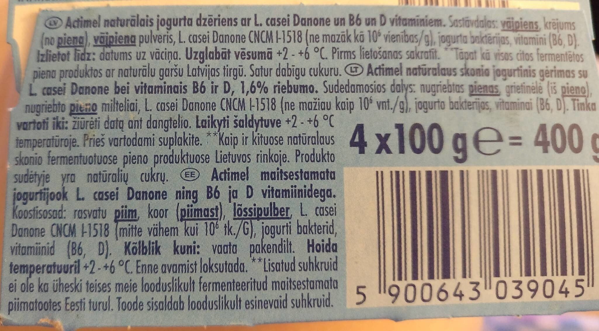 Danone Actimel packshot