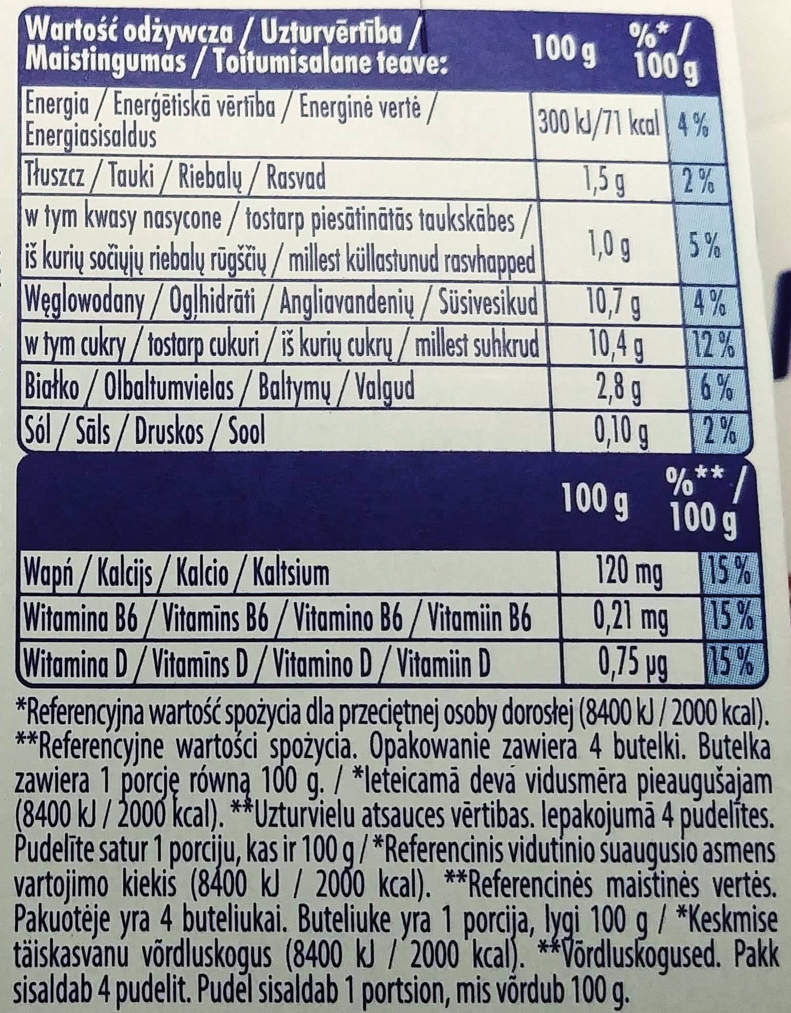 Danone Actimel o smaku żurawina-malina-tymianek packshot