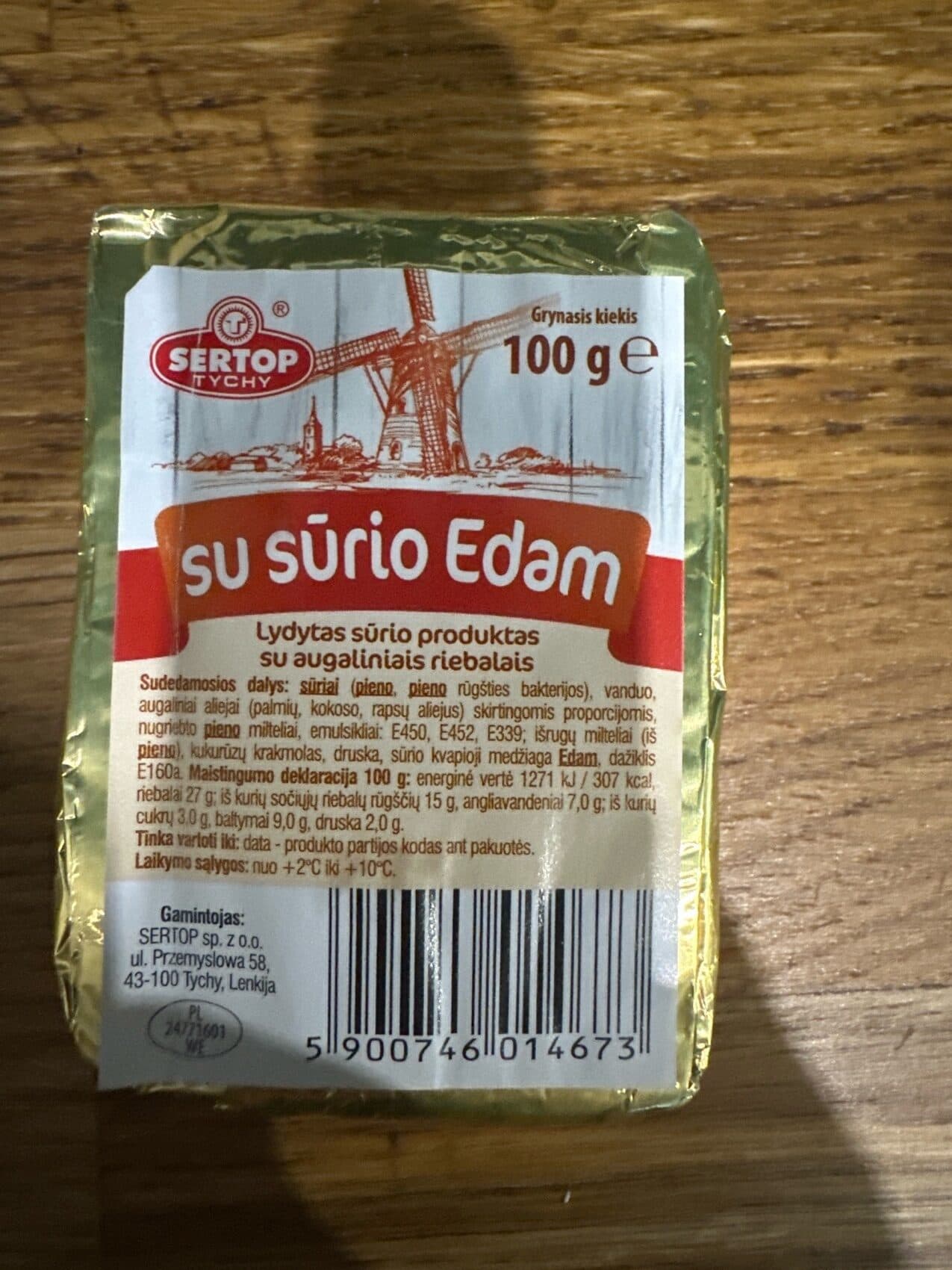 Sertop Lydytas Sūrio Produktas Su Sūrio Edam packshot