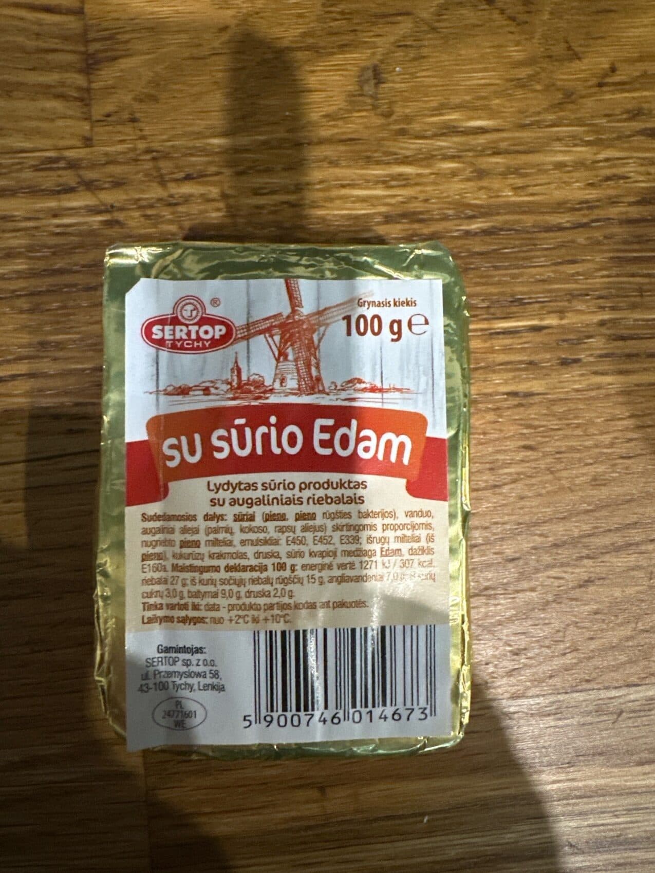 Sertop Lydytas Sūrio Produktas Su Sūrio Edam packshot