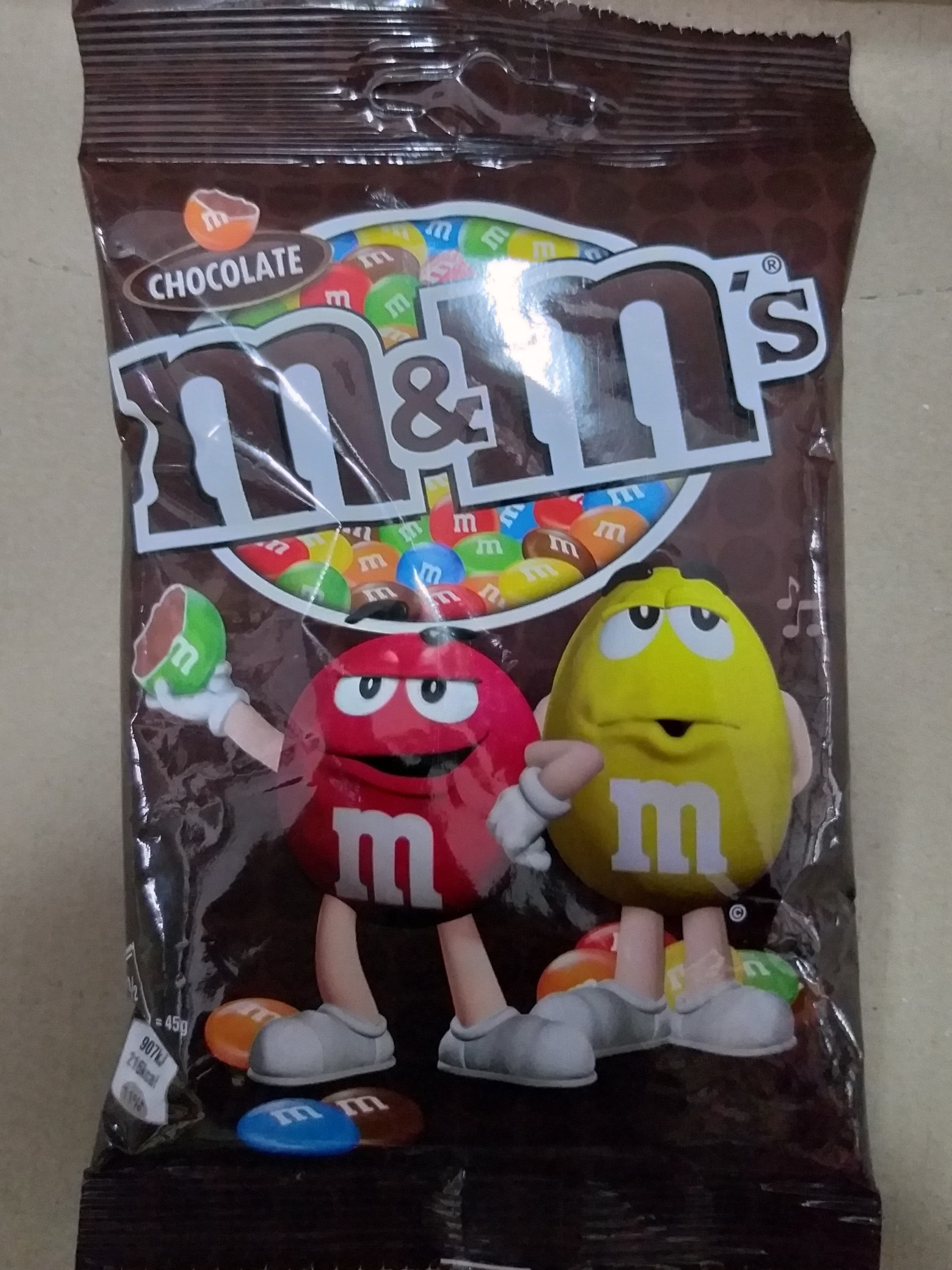 Mars M&M's chocolate packshot