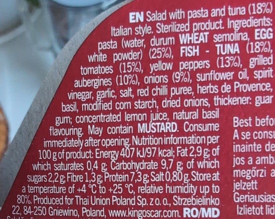 King Oscar Salad With Pasta And Tuna packshot