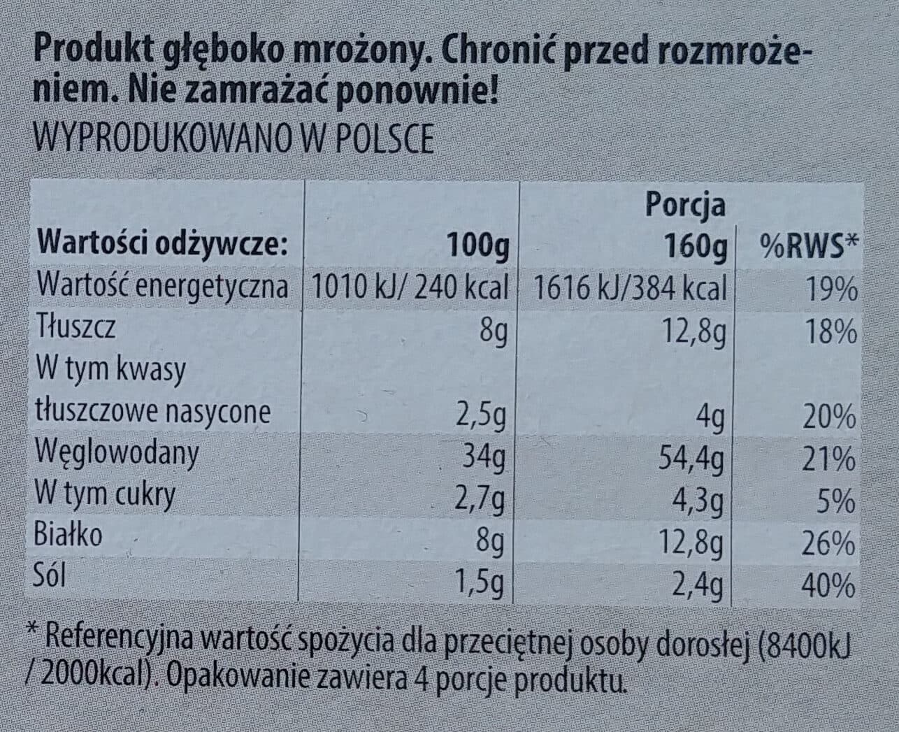 MaxTop Sławków Pizza głęboko mrożona z szynką i pieczarkami. packshot