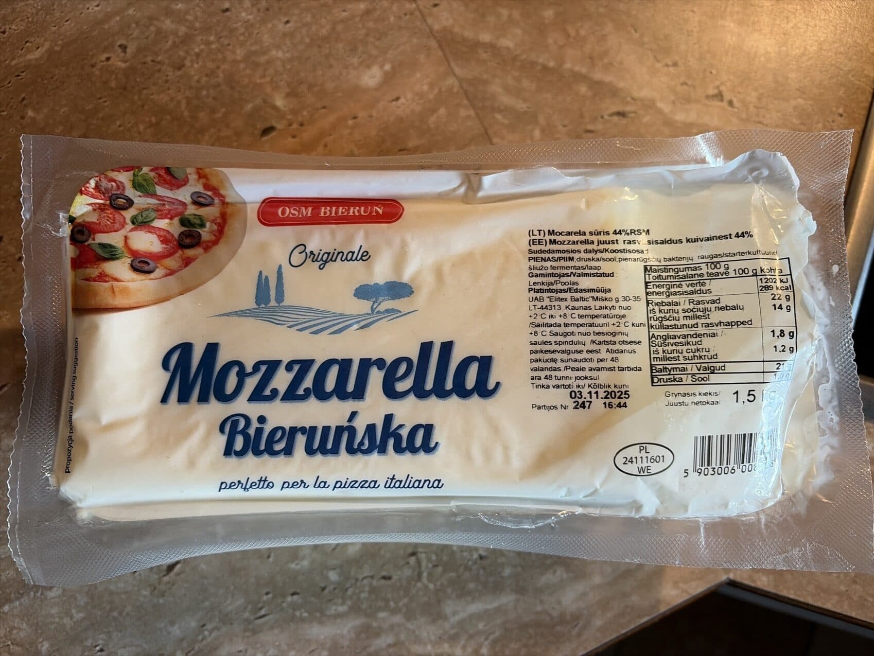 Osm Bierun Mozzarella packshot