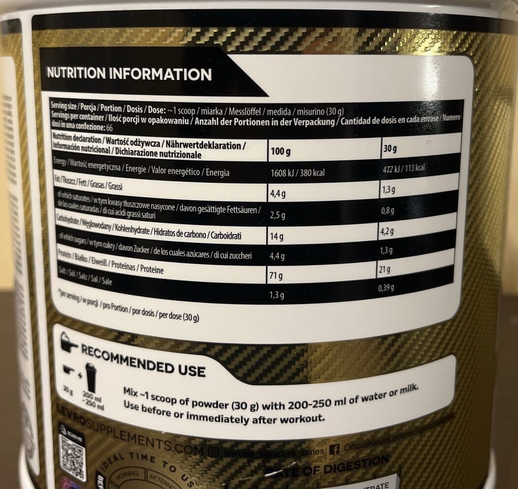 Kevin Levrone Whey Protein Chocolate Flavour packshot
