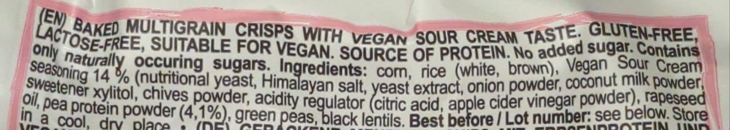 Popcrop Pyramids Protein Chips Vegan Sour Cream packshot