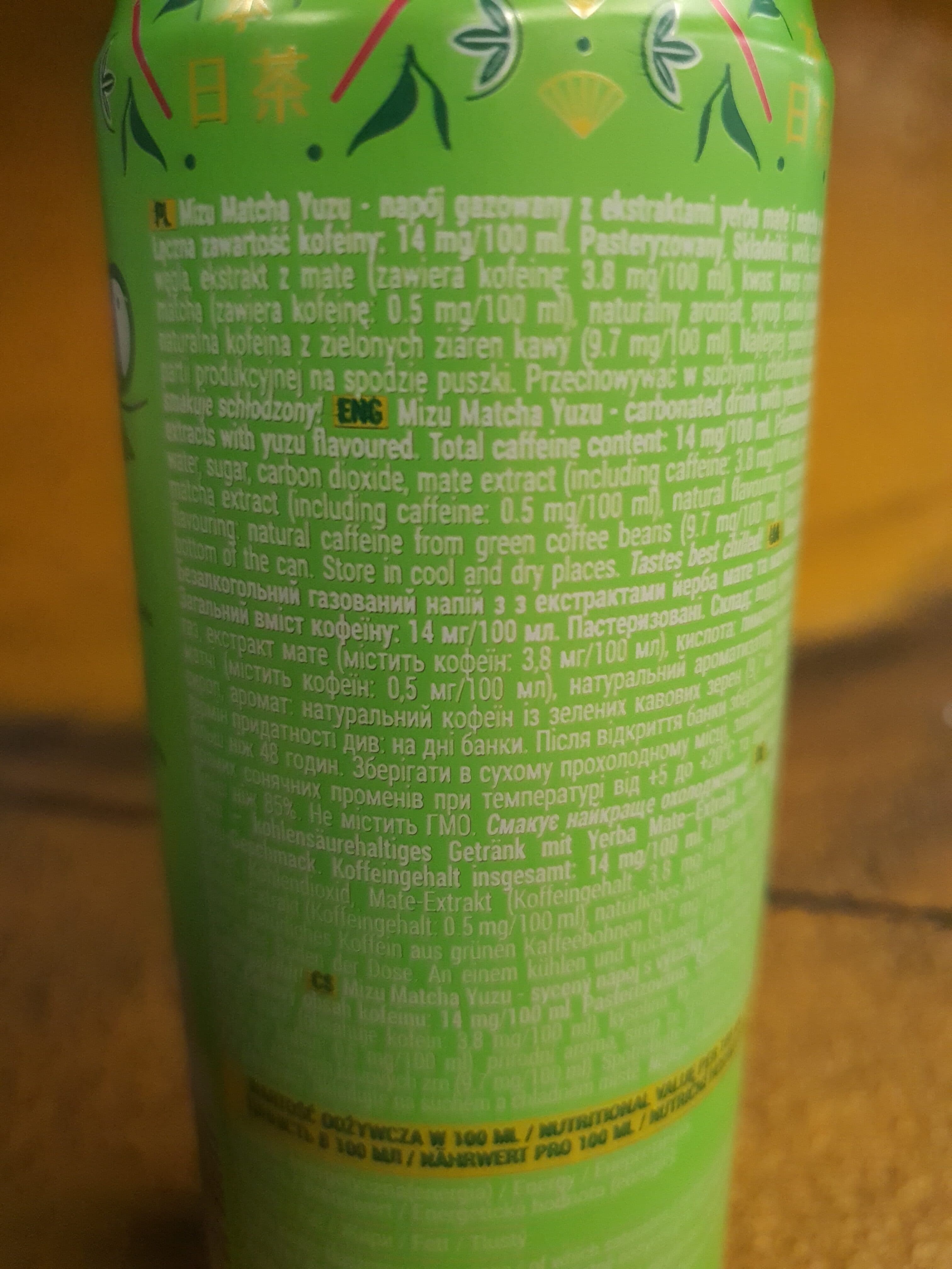 Vitamizu Mizu Matcha Yuzu packshot