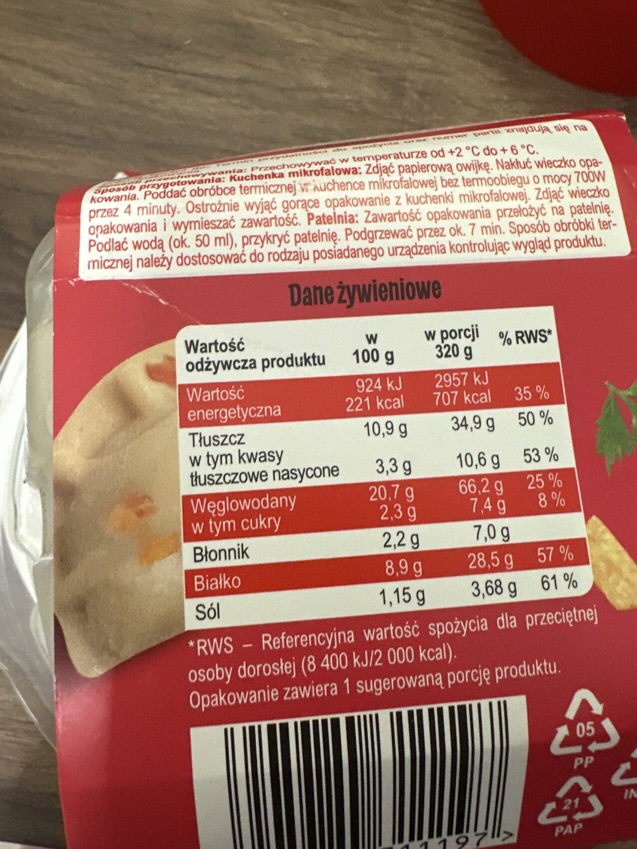 Carrefour Pierogi with meat packshot