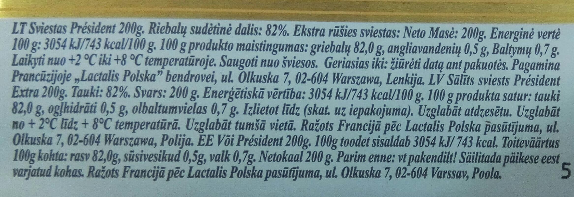 Président Краве масло 82% packshot