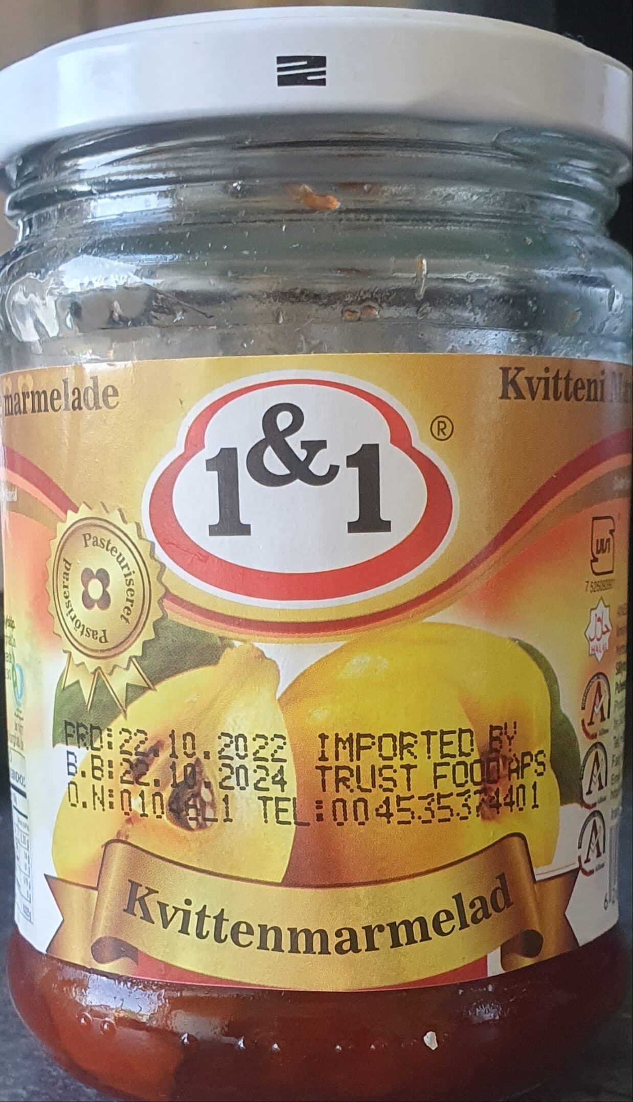 1&1 Kvittenmarmelade packshot