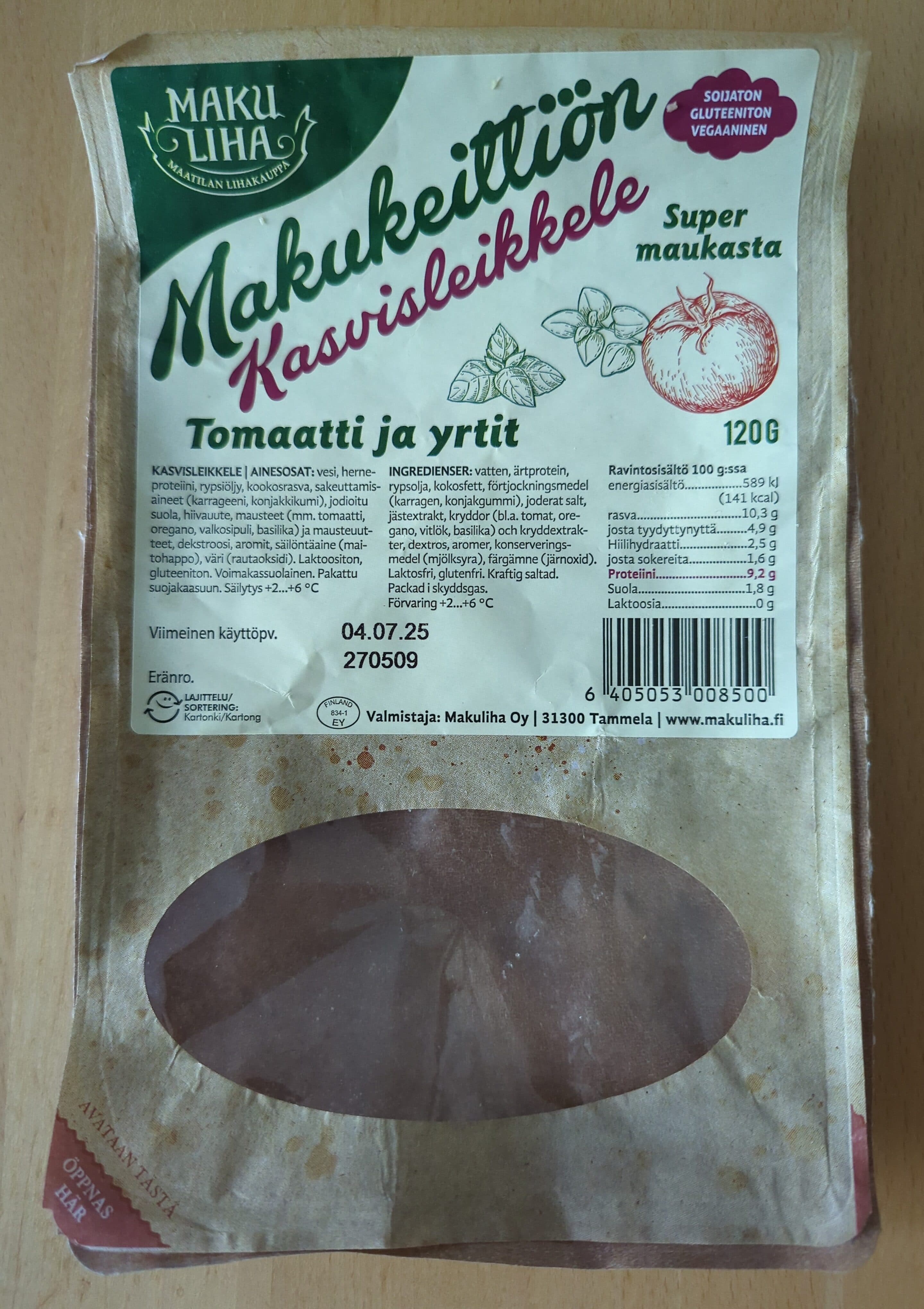 Makuliha Makukeittiön Kasvisleikkele Tomaatti Ja Yrtit packshot