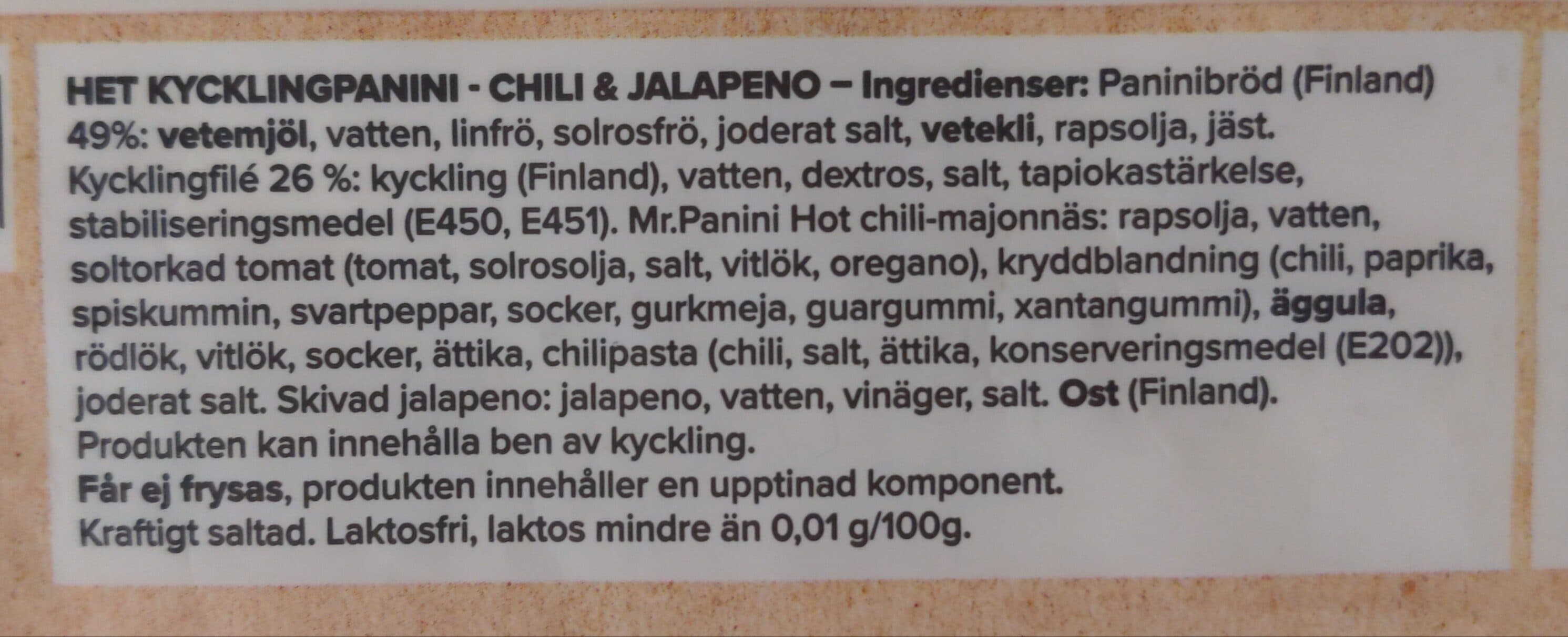 Mr. Panini Hot chili kanapanini packshot