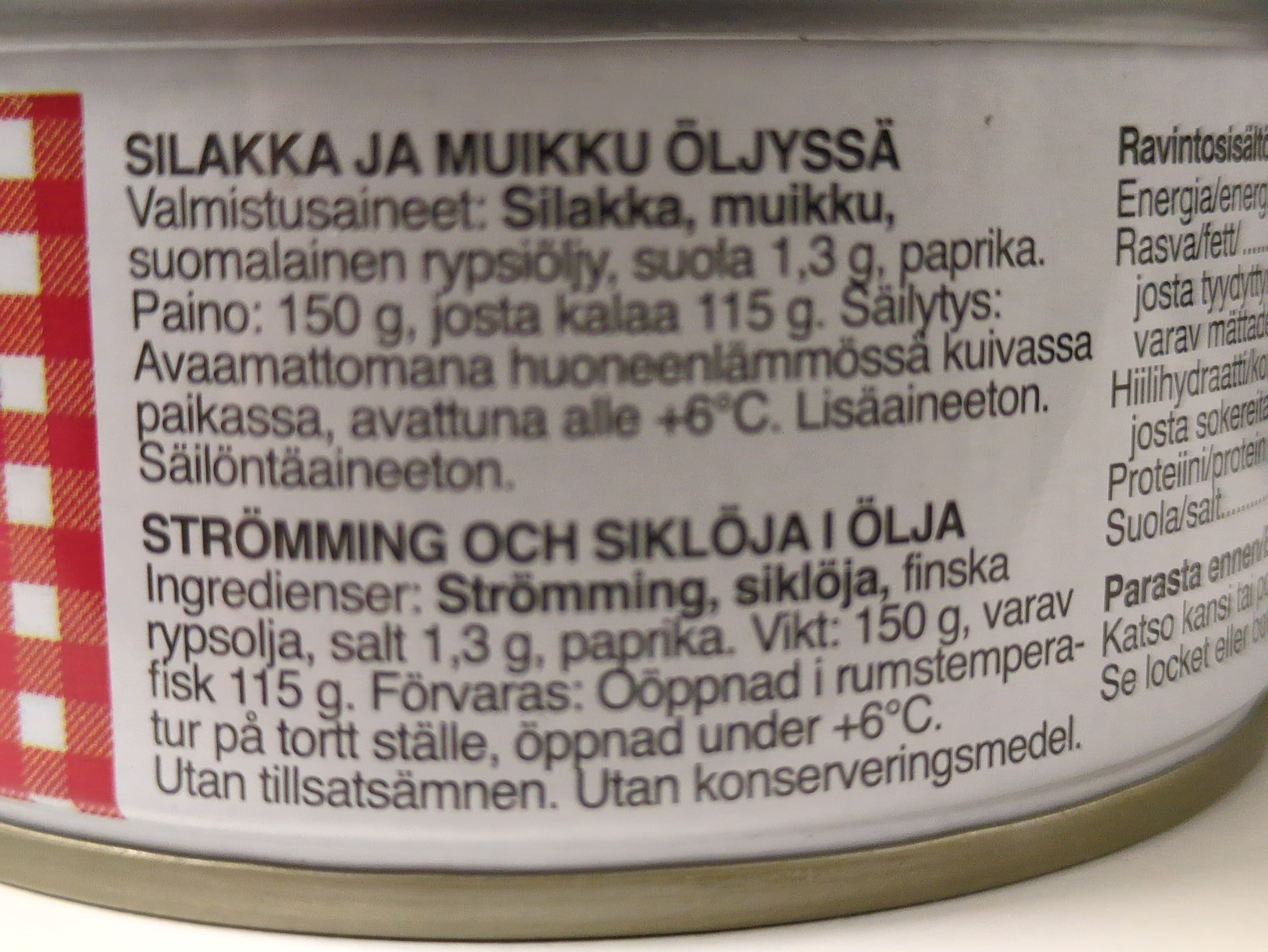 Pielisen Kala Arkikala Öljyssä packshot