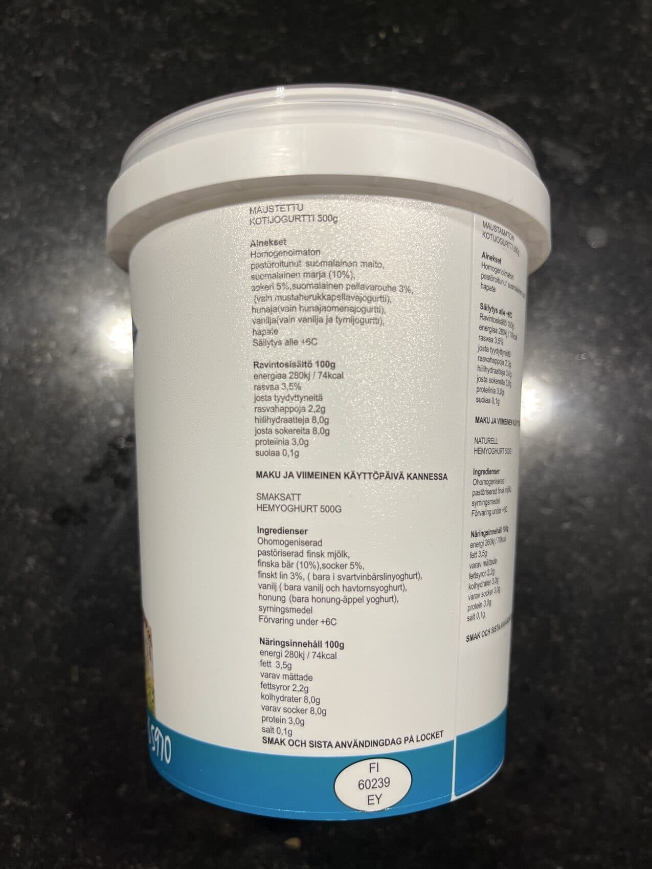 Paavolan kotijuustola Kotijogurtti Mustikka packshot