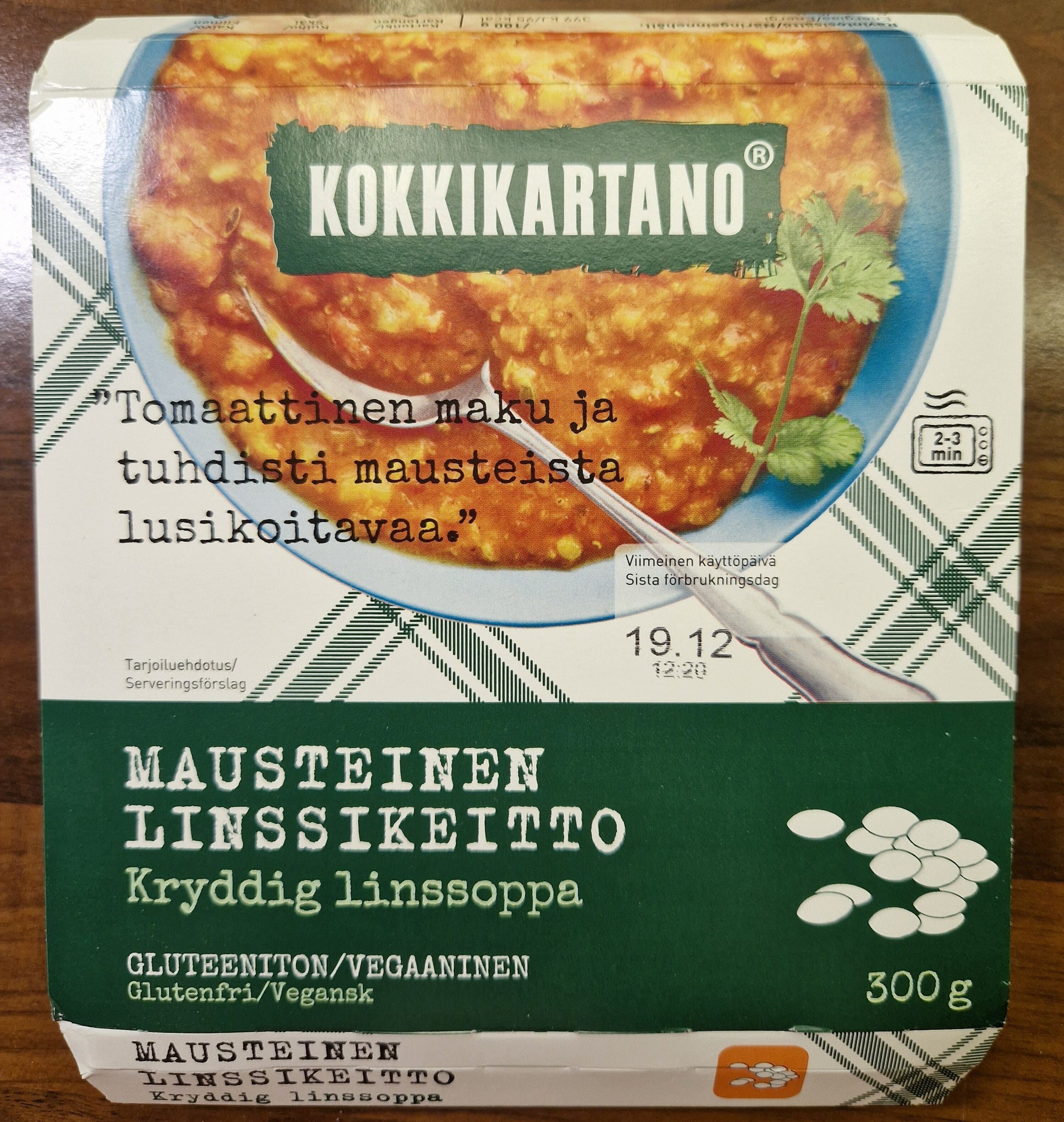 Kokkikartano Mausteinen linssikeitto packshot