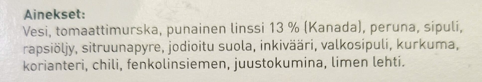 Kokkikartano Mausteinen linssikeitto packshot