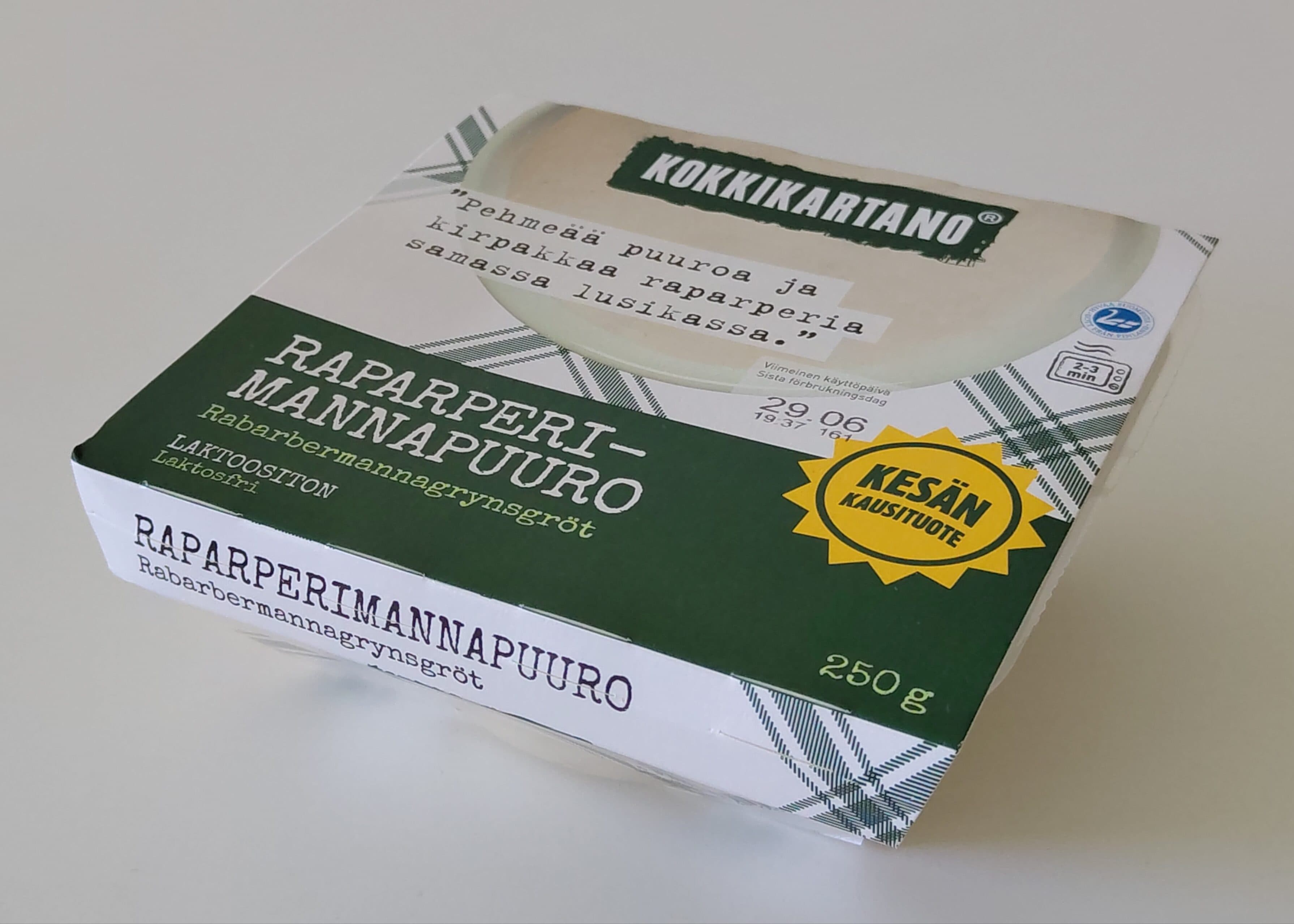 Kokkikartano Raparperi Mannapuuro packshot