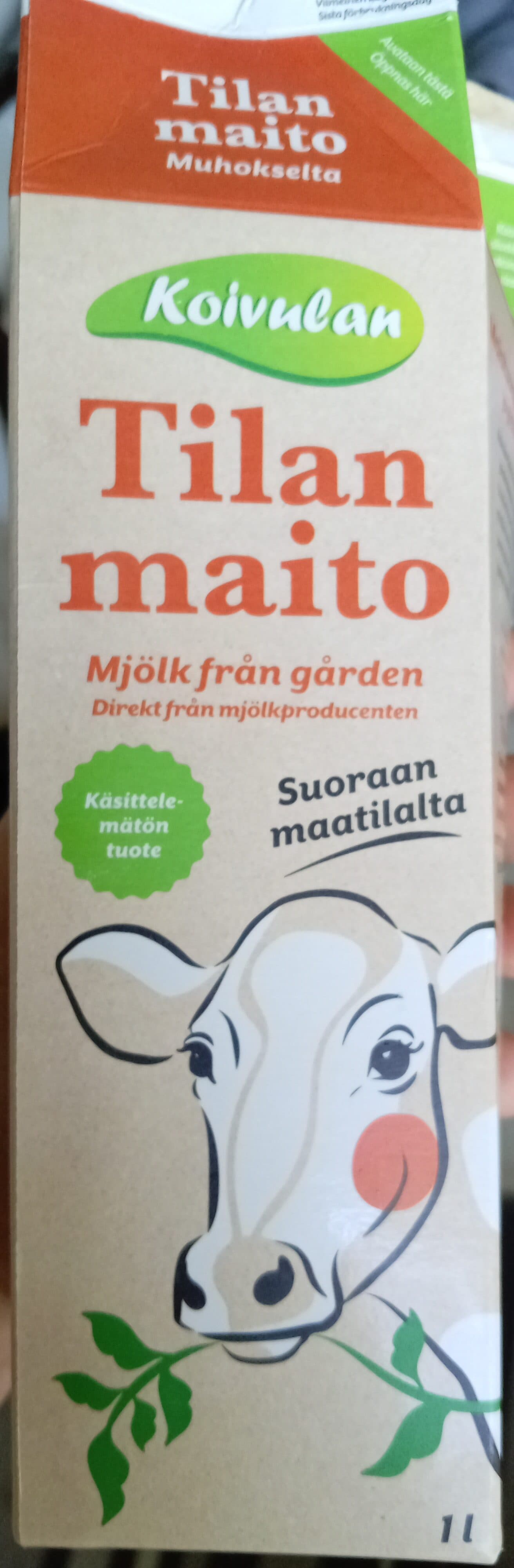 Koivulan Koivulan tilan maito packshot