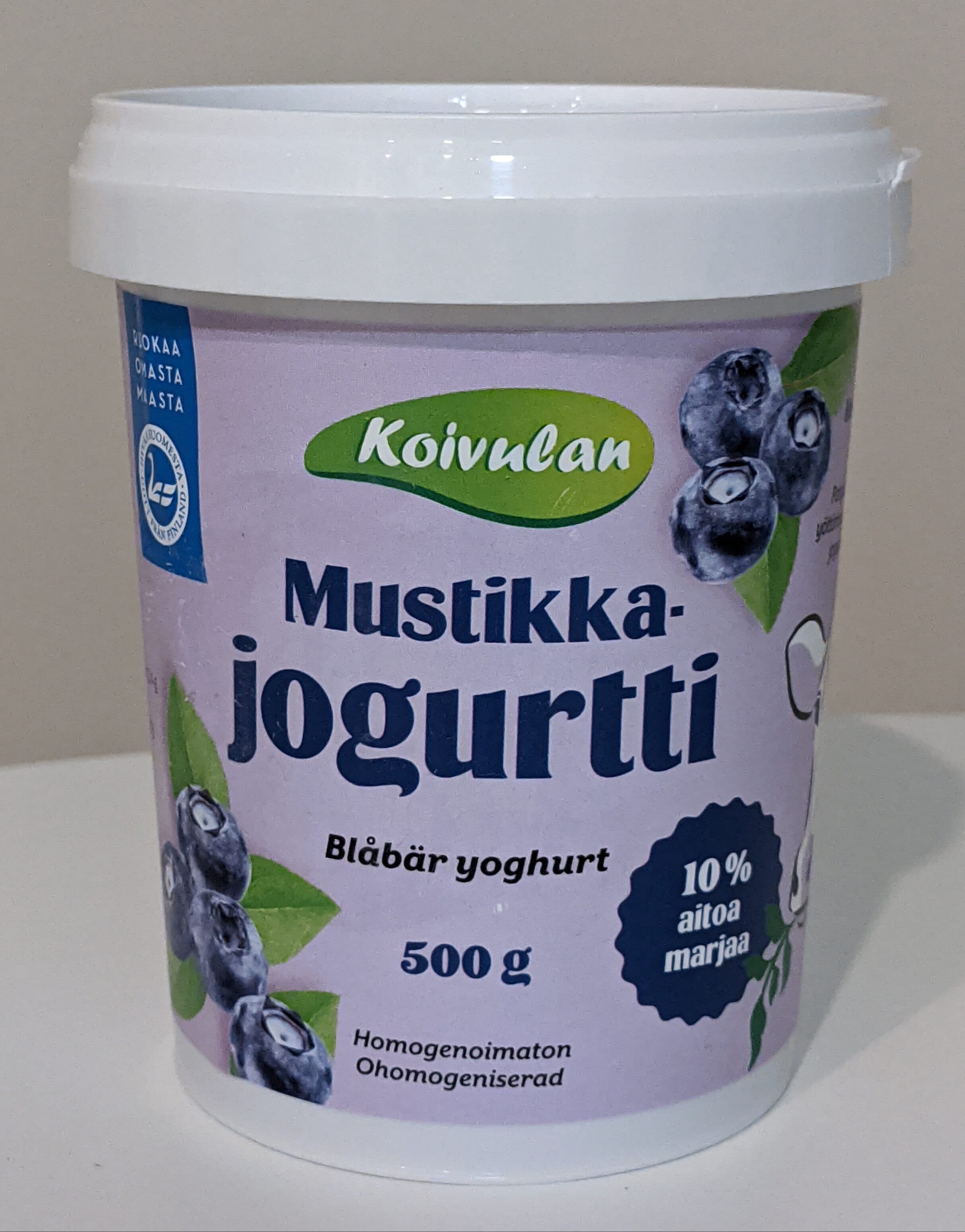 Koivulan Mustikka-jogurtti packshot