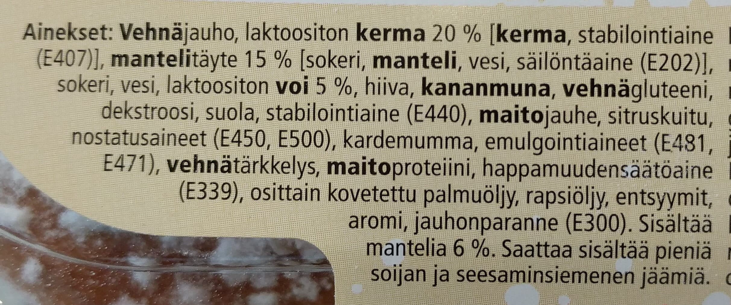 Perheleipuri Salonen Laskiaispulla mantelia & kermaa 2 kpl packshot