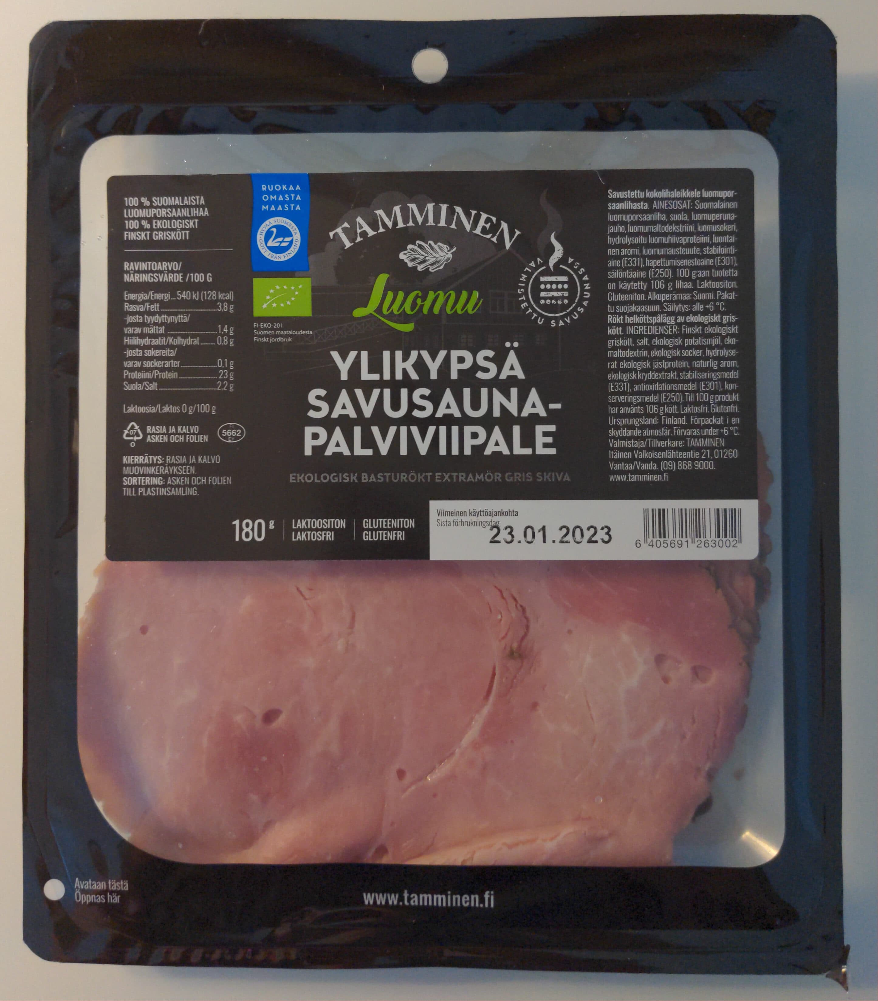 Tamminen Luomu ylikypsä savusaunapalviviipale packshot