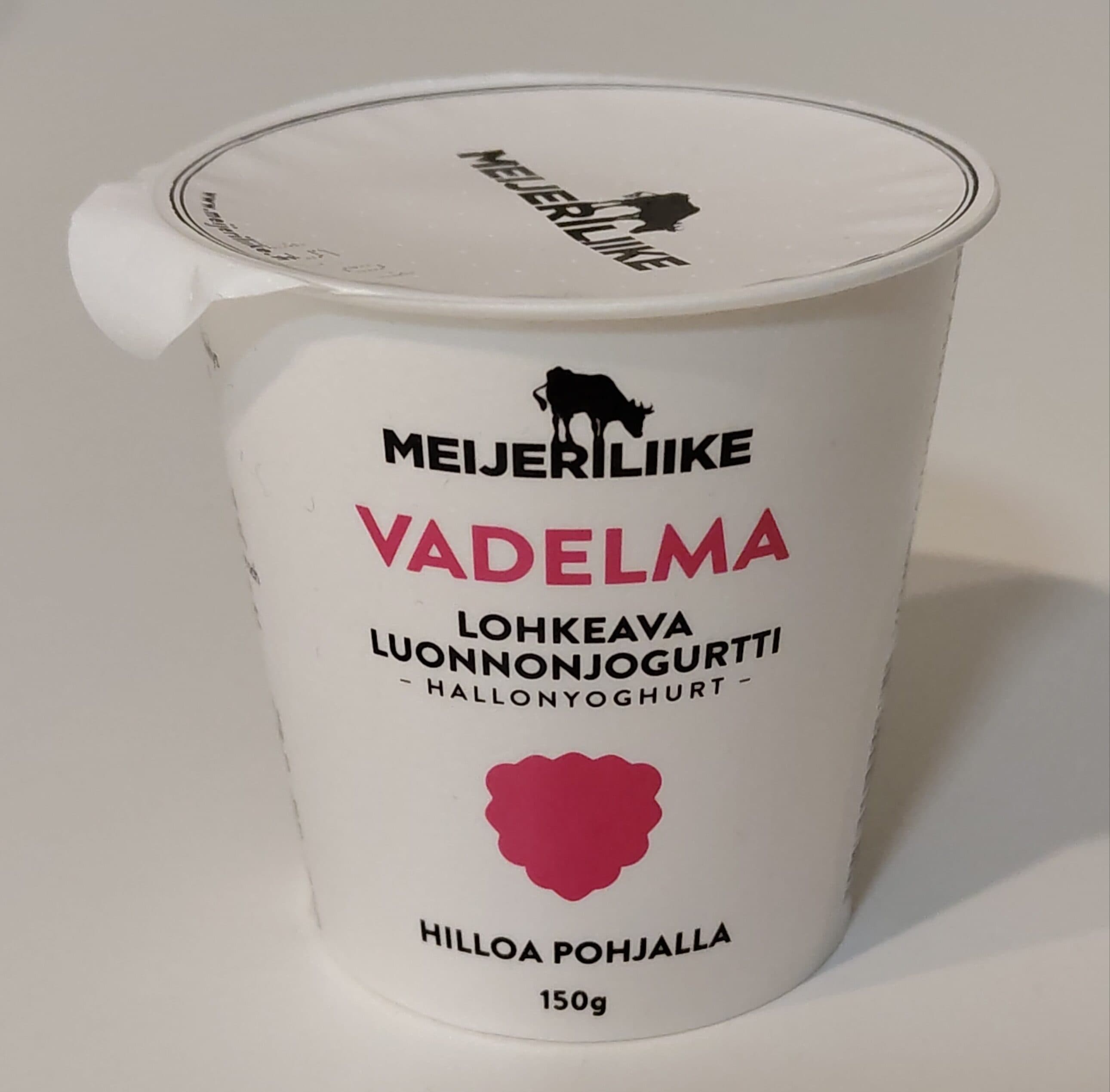 Meijeriliike Vadelma lohkeava luonnonjogurtti packshot