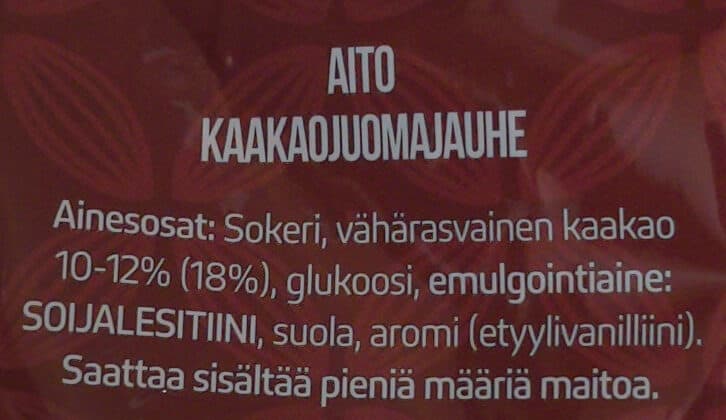 Aito Kaakaojuomajauhe packshot