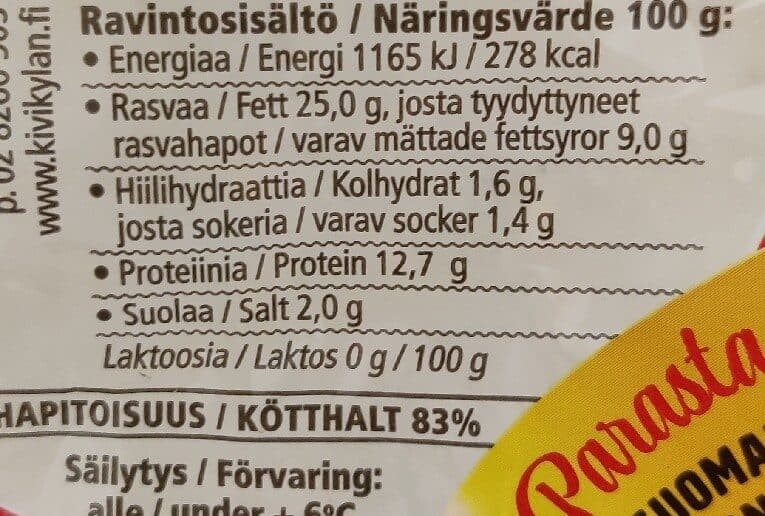 Kivikylän Juusto Tuhti packshot
