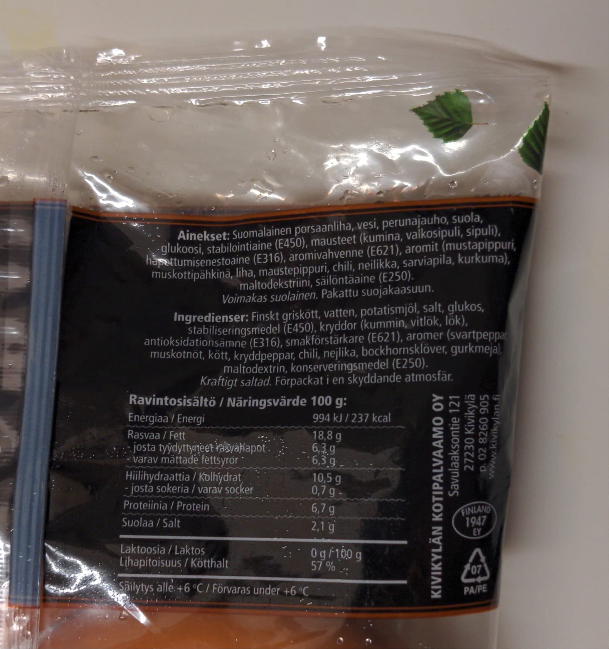 Kivikylän Löylylenkki packshot