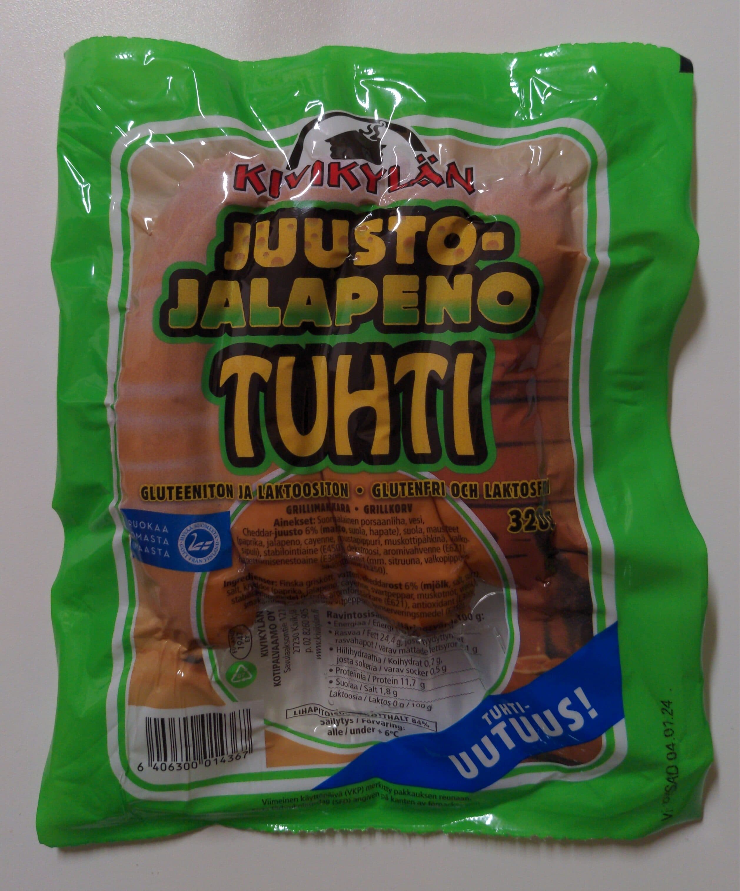 Kivikylän Juusto-jalapeno Tuhti packshot