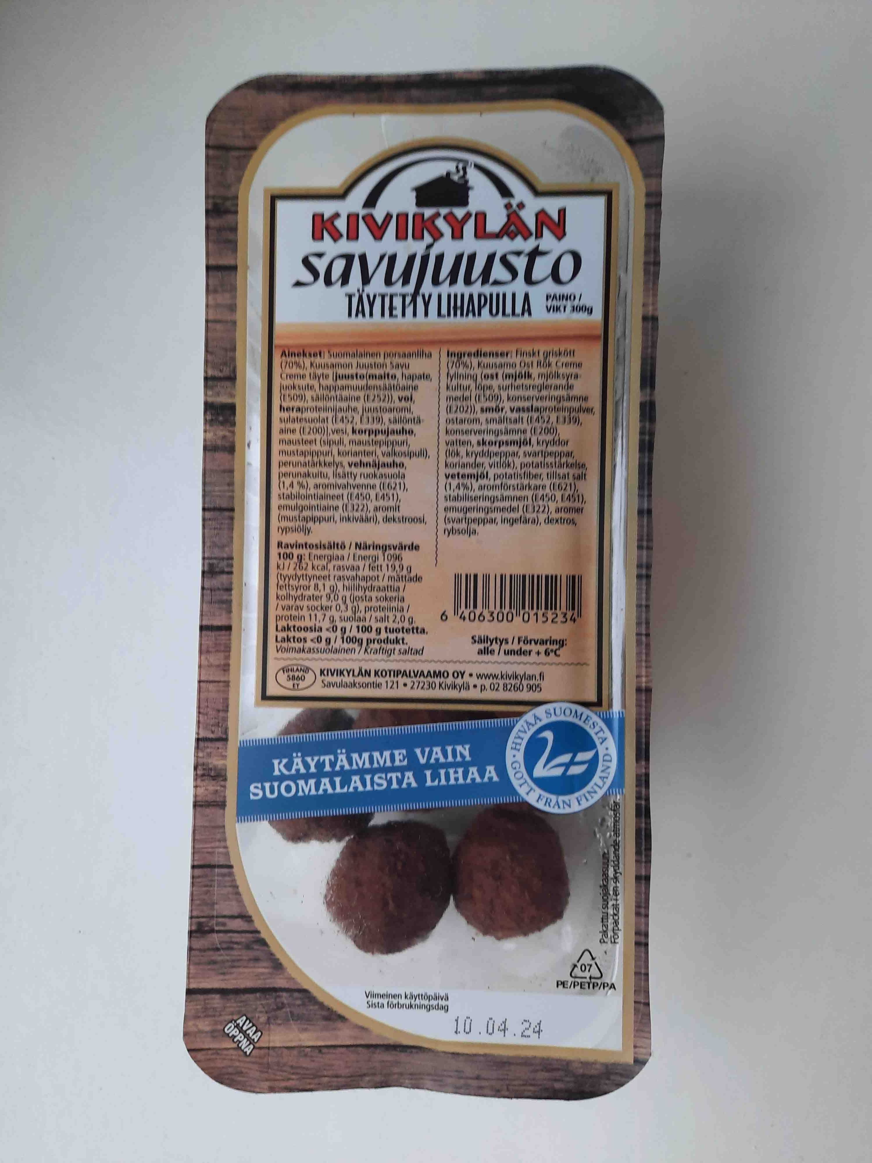 Kivikylän Savujuusto täytetty lihapulla packshot
