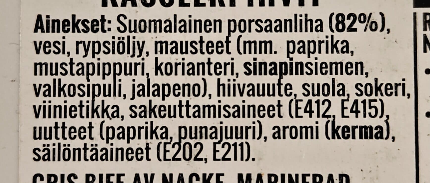 Kivikylän Marinoidut possun Kassler Pihvit packshot