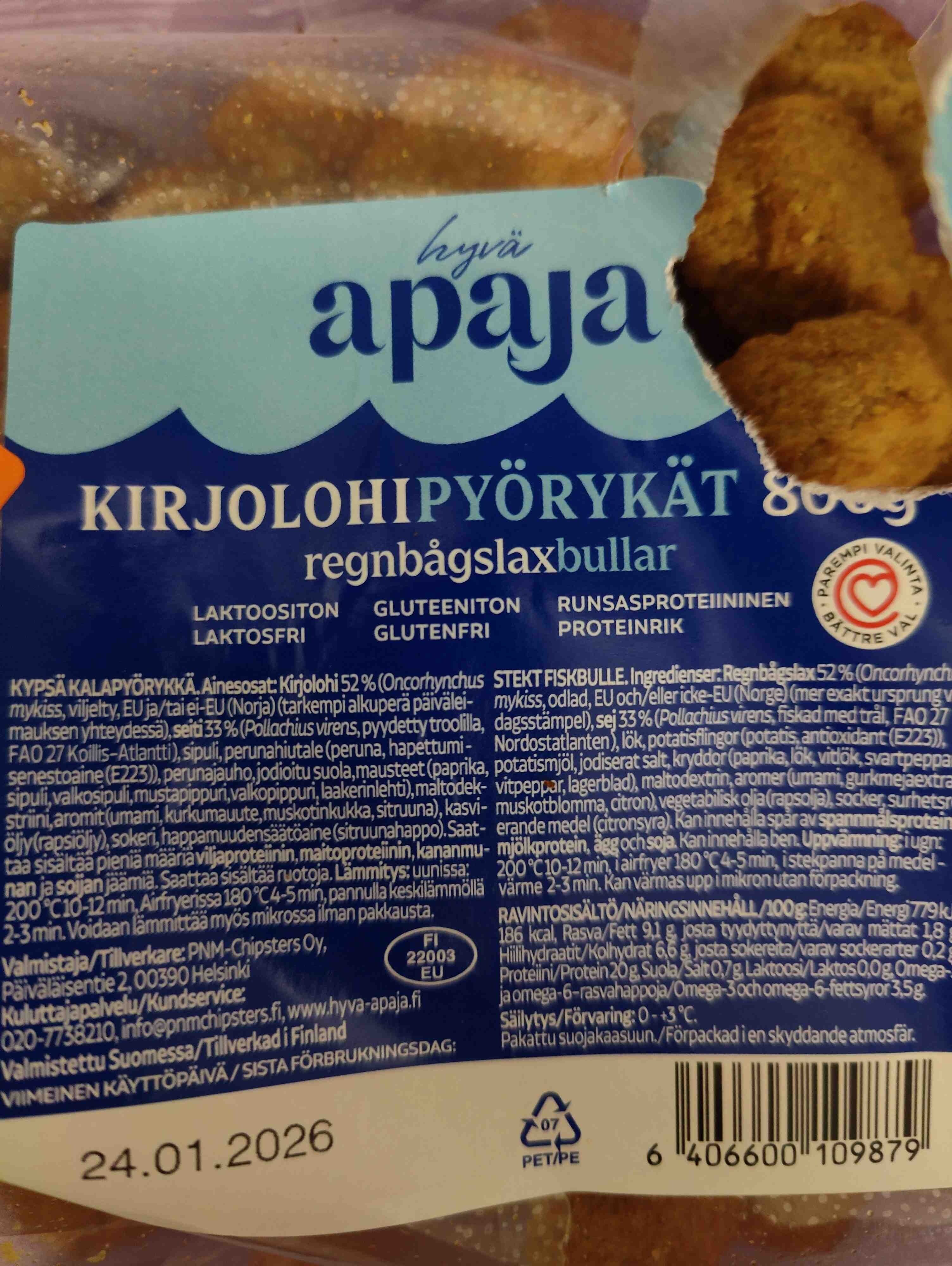 Apaja Kirjolohipyörykät packshot