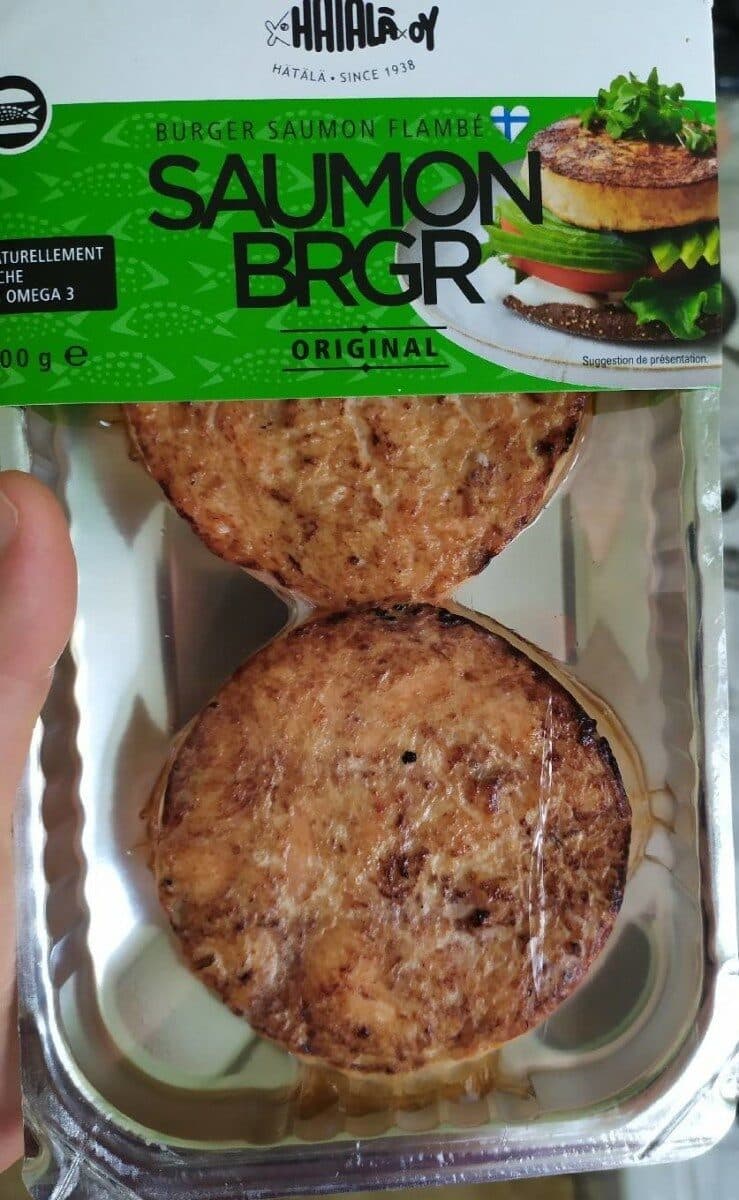 Burger saumon flambé packshot
